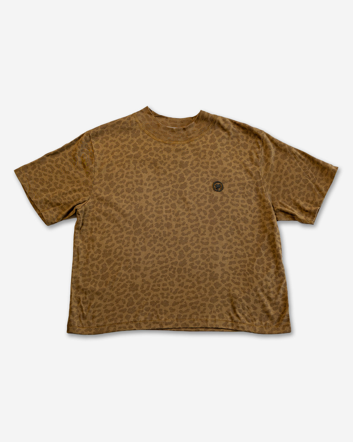 Palmr Style Womens Hear Me Roar Boxy Tee Leopard Print Shirt Palm Tree Resort Wear Self-Care T1D