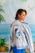 Palmr Style Womens Marta Jean denim jacket cuban tropical havana Resort Wear Self-care