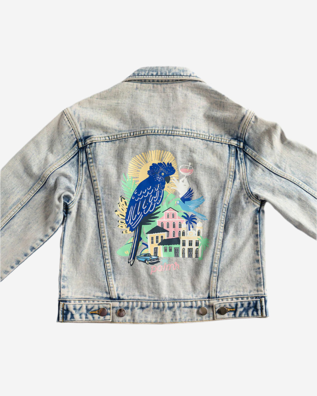 Palmr Style Womens Marta Jean denim jacket cuban tropical havana Resort Wear Self-care