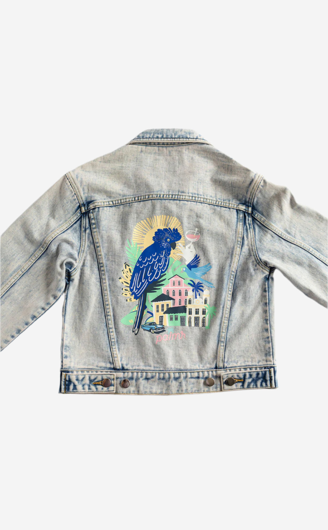 Palmr Style Womens Marta Jean denim jacket cuban tropical havana Resort Wear Self-care
