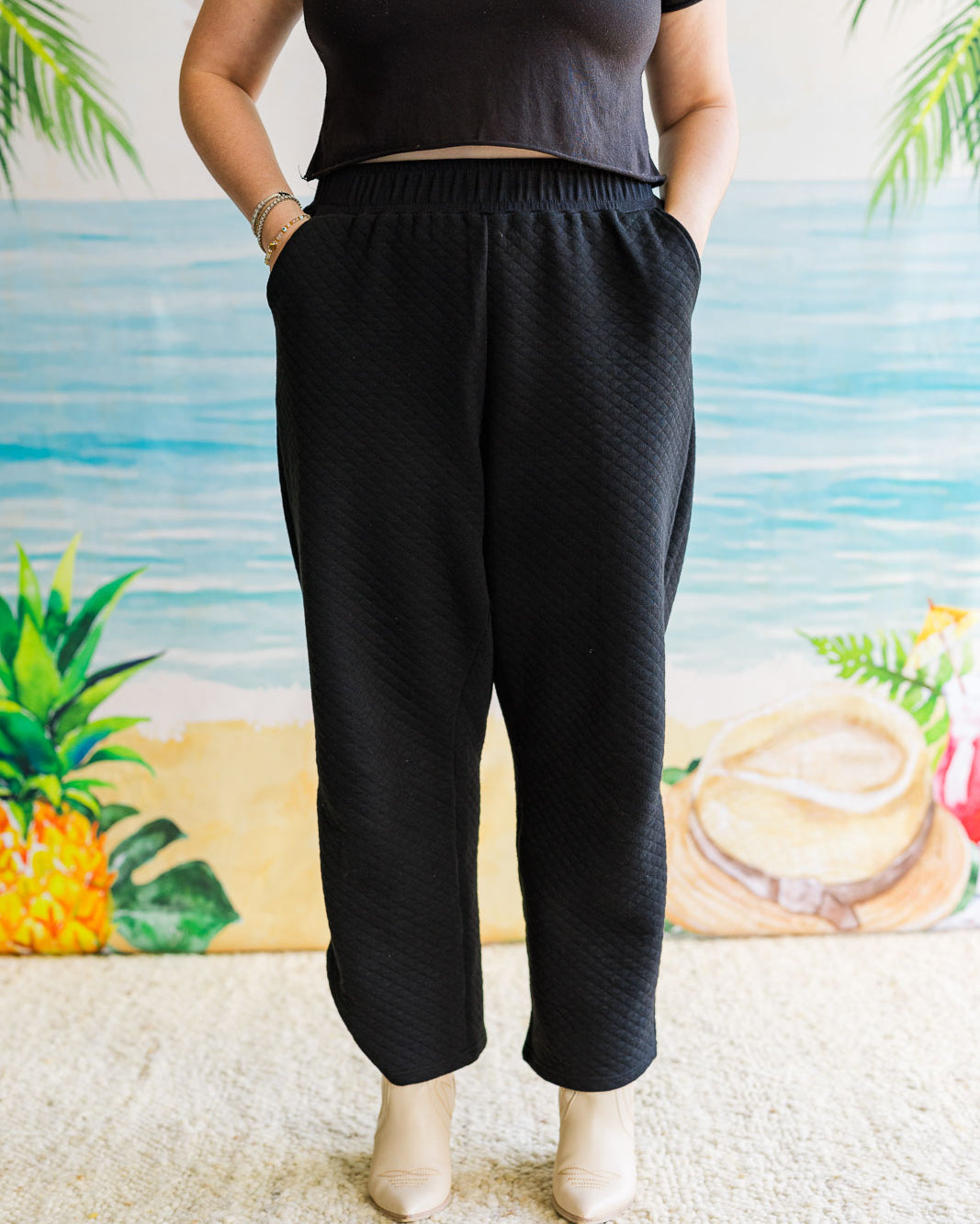 Palmr Style Womens Midnight luxe pants Black Resort Wear Selfcare T1D