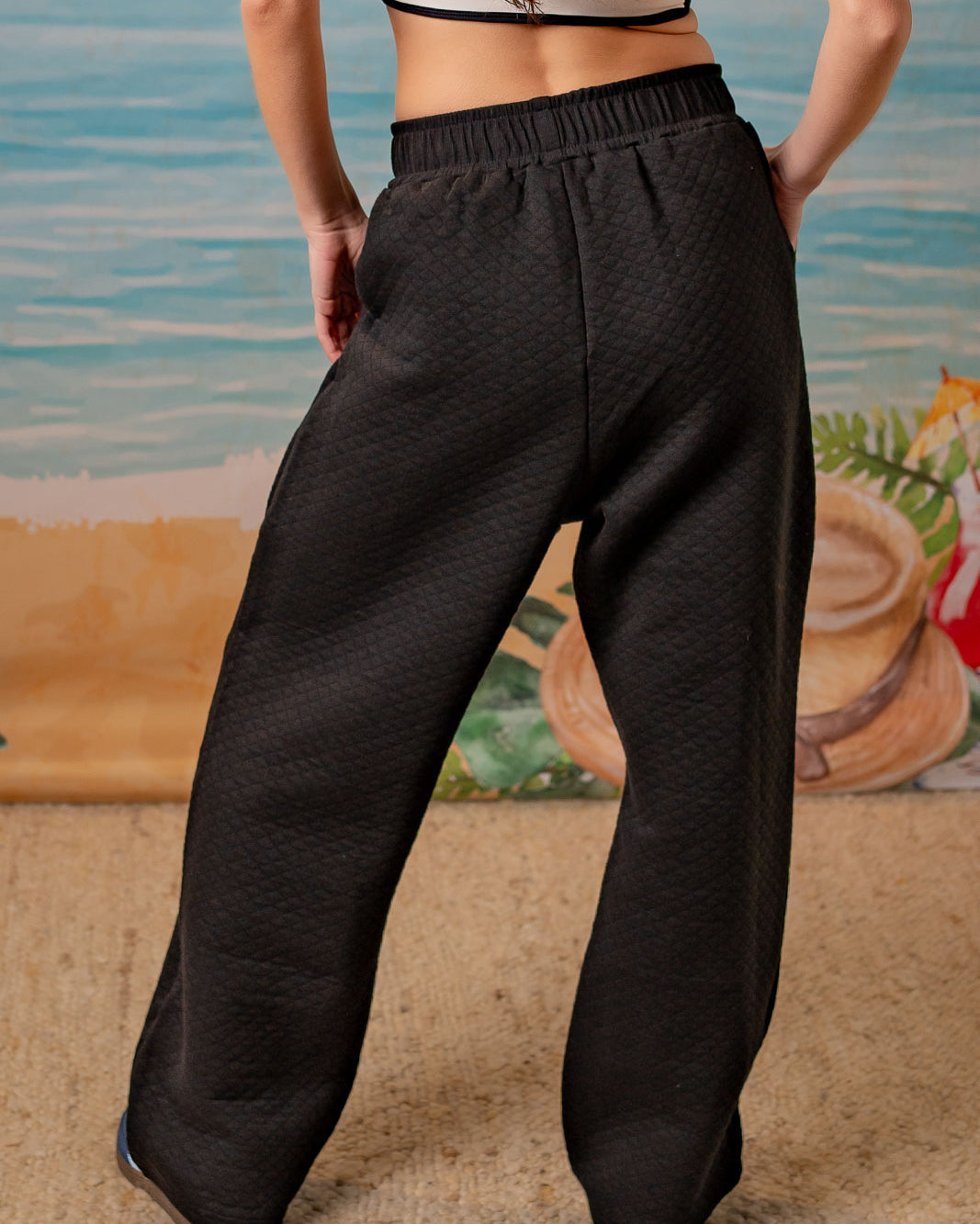 Palmr Style Womens Midnight luxe pants Black Resort Wear Selfcare T1D