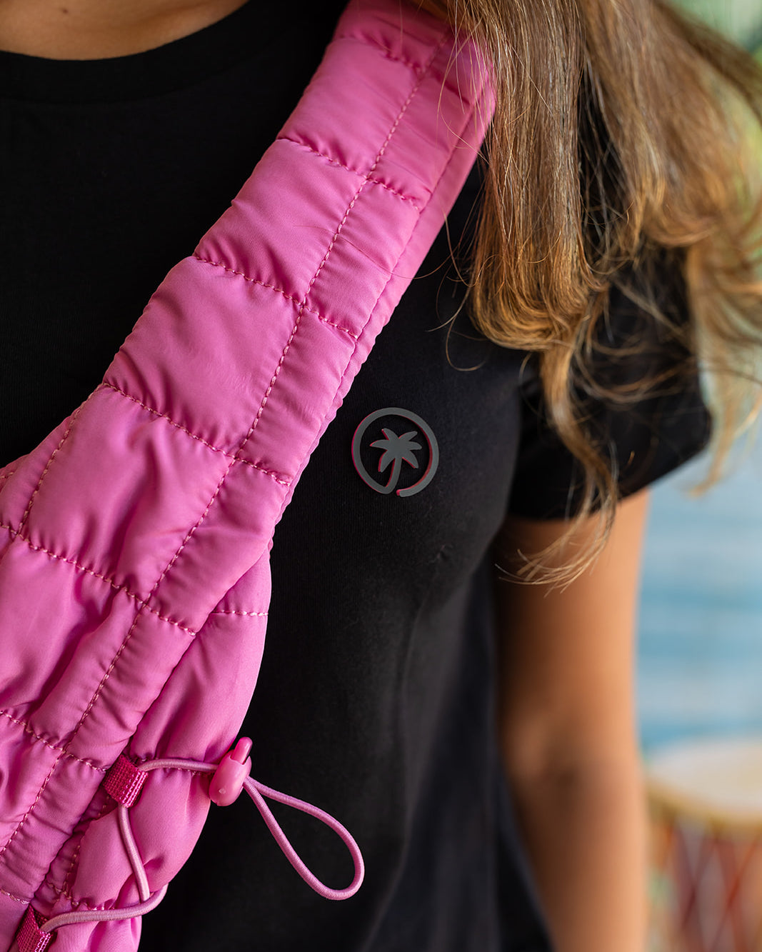 Palmr Style Womens Monica Go To Black Top Crop Cropped Palm Tree Resort Wear Self-Care T1D