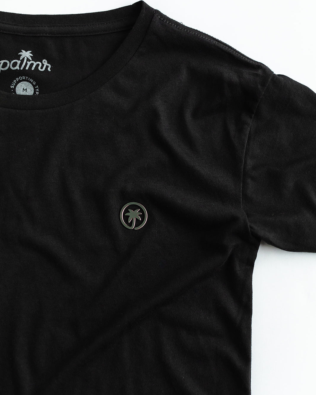 Palmr Style Womens Monica Go To Black Top Crop Cropped Palm Tree Resort Wear Self-Care T1D