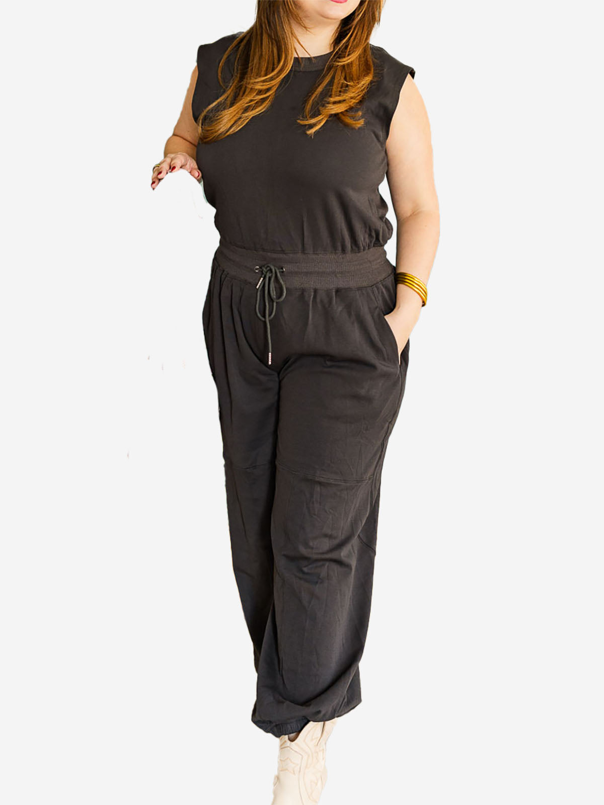 Palmr Style Womens Palm Play Jumpsuit charcoal Resort Wear Selfcare T1D