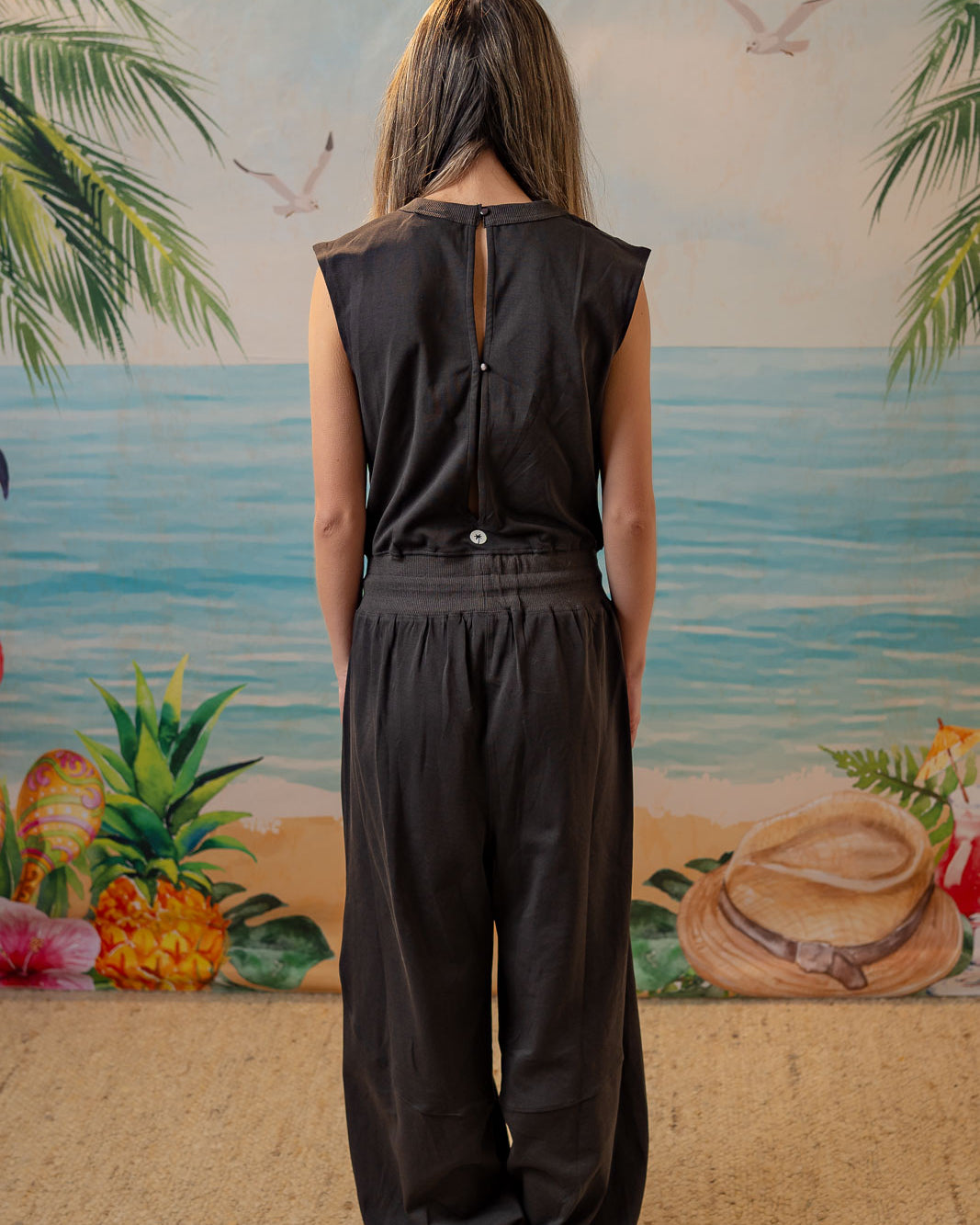 Palmr Style Womens Palm Play Jumpsuit charcoal Resort Wear Selfcare T1D