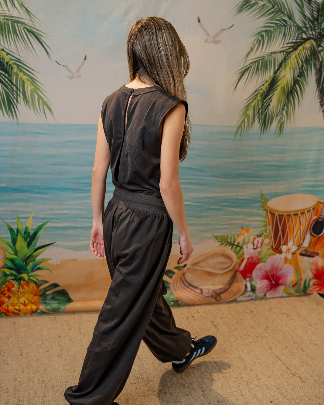 Palmr Style Womens Palm Play Jumpsuit charcoal Resort Wear Selfcare T1D