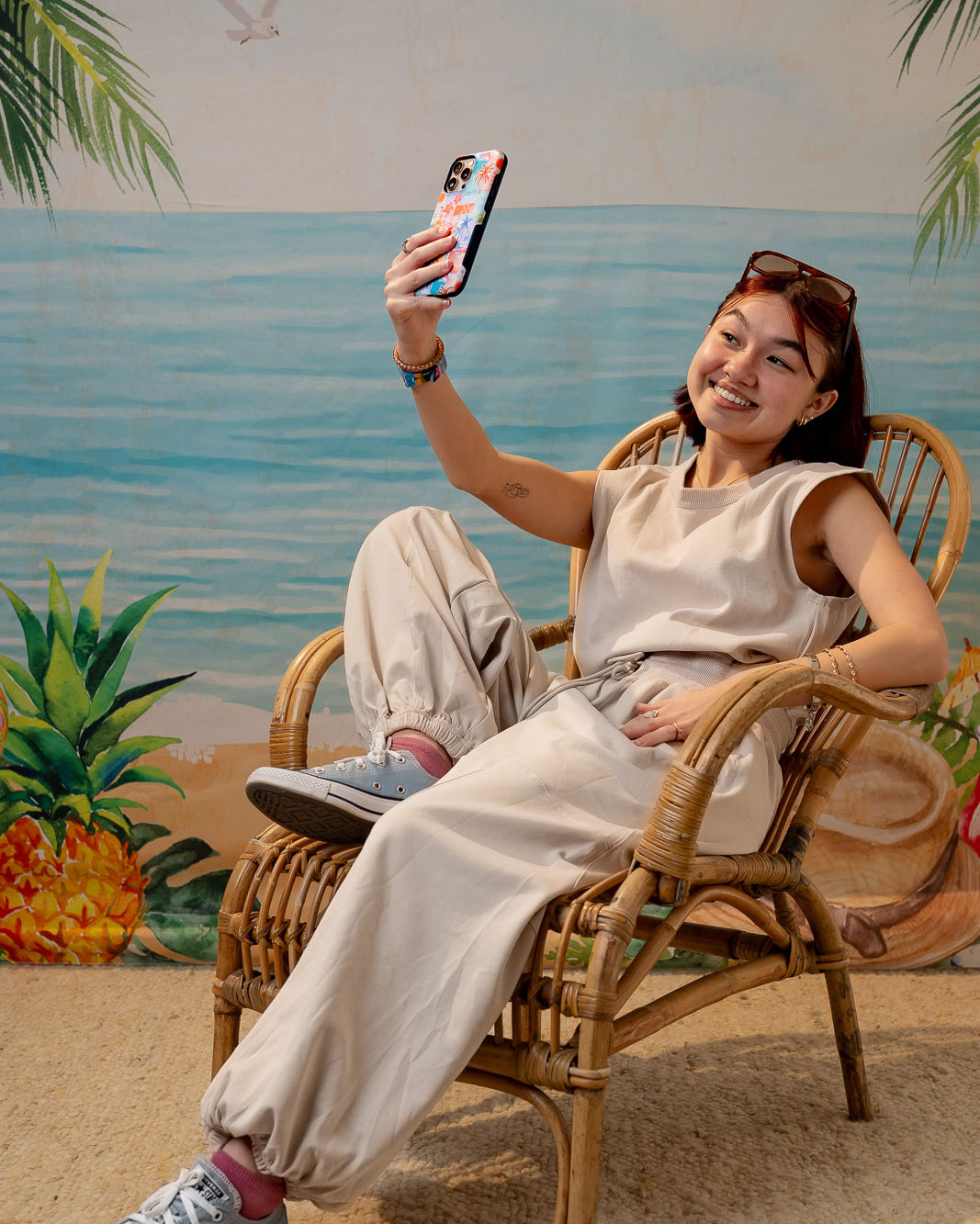 Palmr Style Womens Palm Play Jumpsuit cream Resort Wear Selfcare T1D