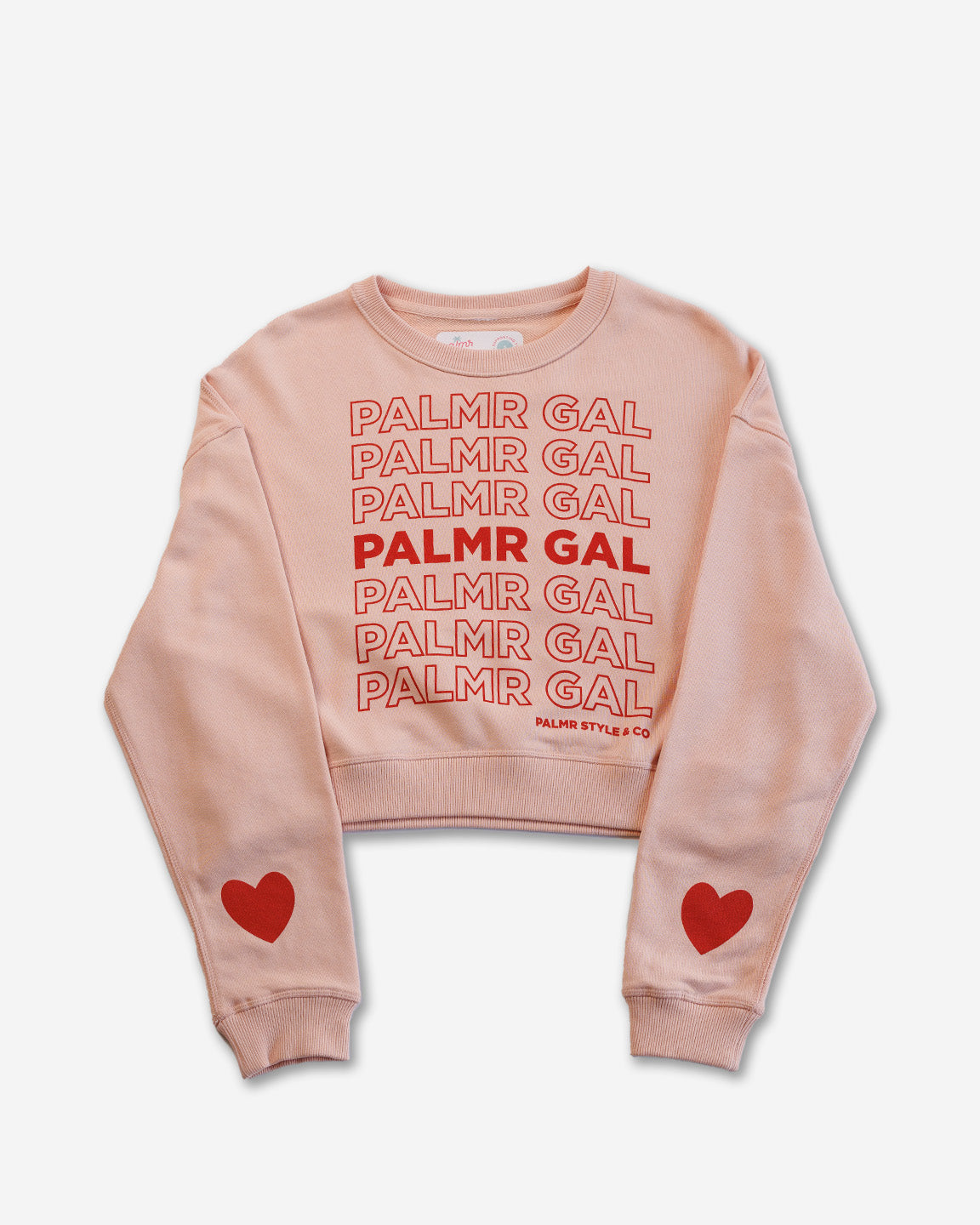 Palmr Style Womens PalmrGal Pink Sweatshirt valentine day Selfcare