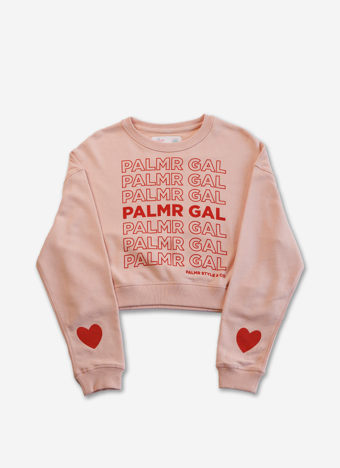 Palmr Style Womens PalmrGal Pink Sweatshirt valentine day Selfcare
