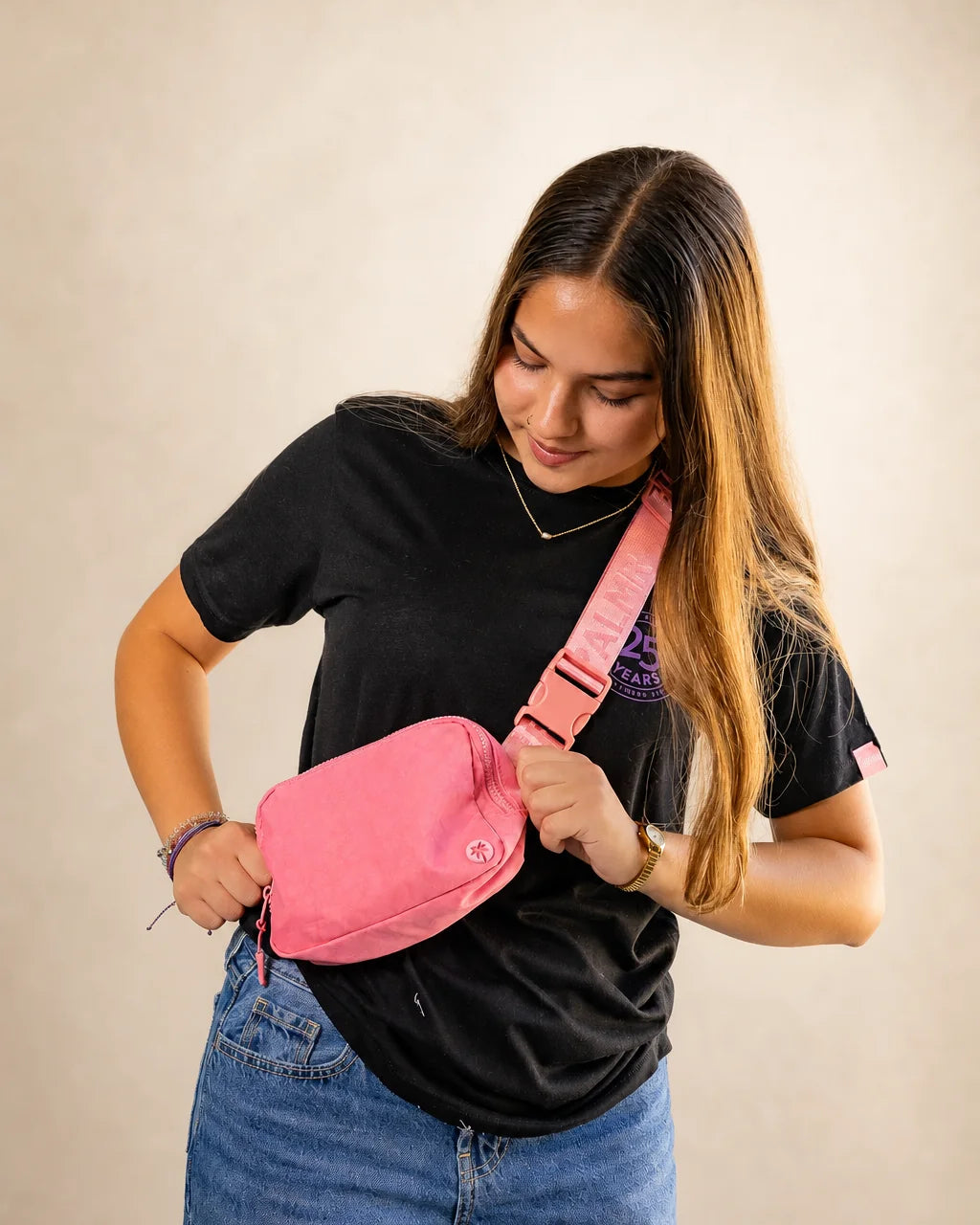 The Resilient Belt Bag | Diabetes Bag (Pink) — view 2 | Palmr Style