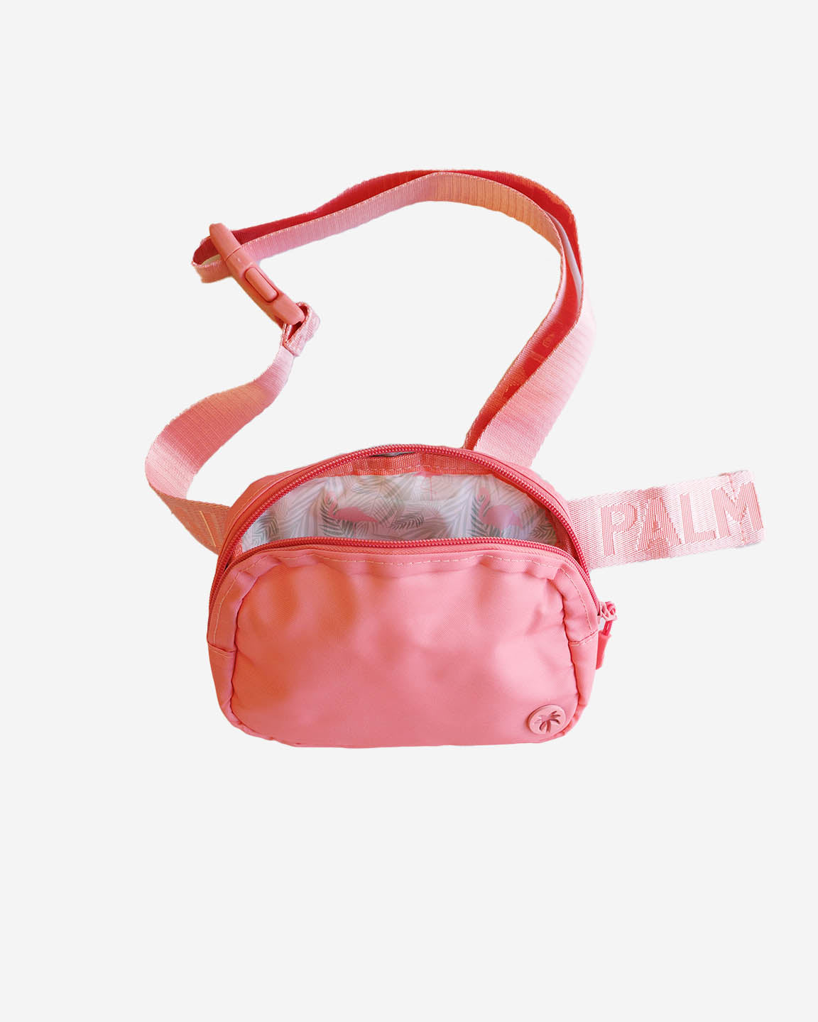 Palmr Style Womens Pink Belt Bag Fannypack Palm Tree resort wear selfcare t1d type1diabetes insulinpump