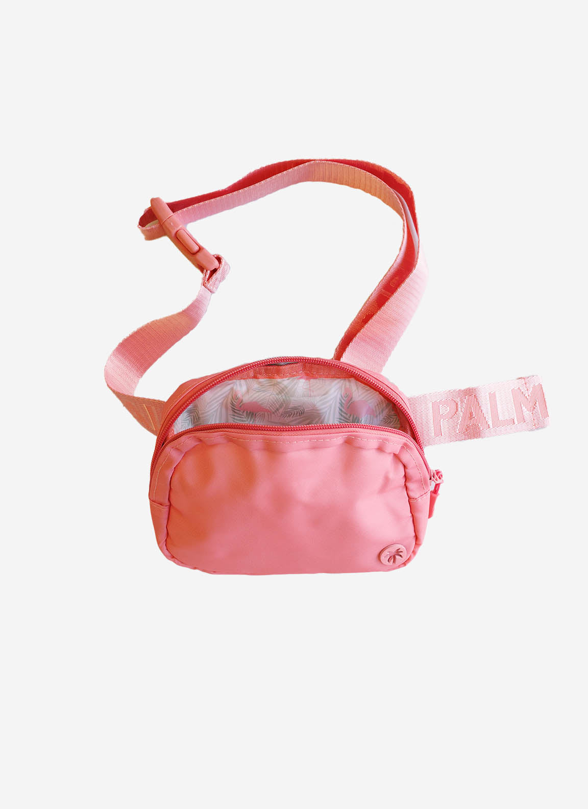 Palmr Style Womens Pink Belt Bag Fannypack Palm Tree resort wear selfcare t1d type1diabetes insulinpump