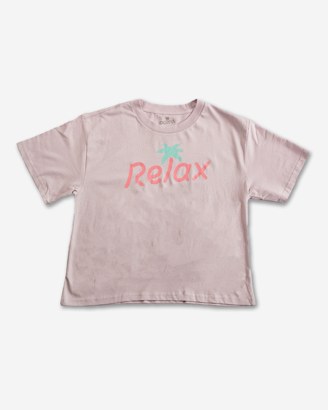 Palmr Style Womens Relax Tee Orchid Pink Purple Palm Tree Resort Wear Self-Care T1D