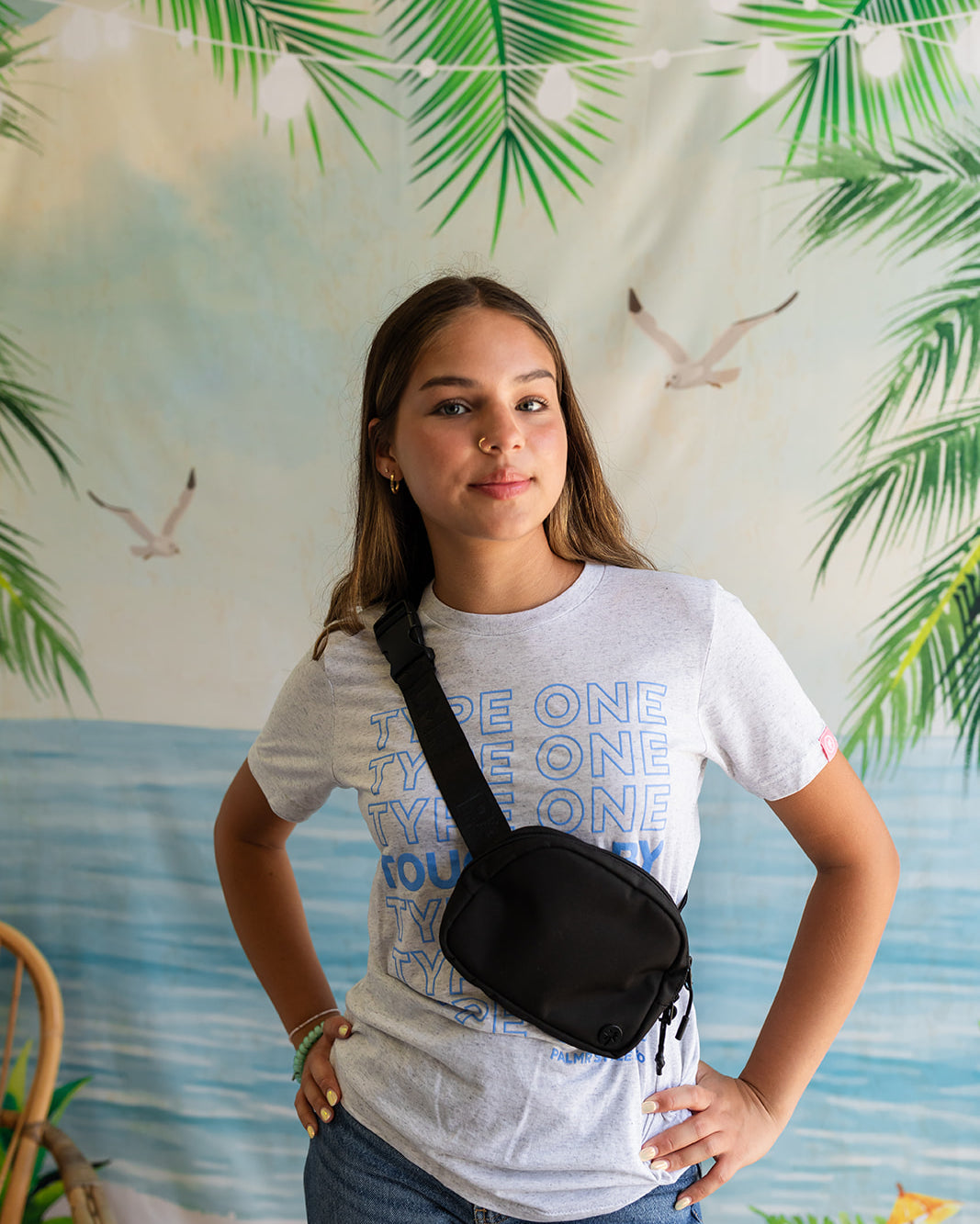 Palmr Style Black Belt Bag T1D Insulin Pump Bag Resort Wear Self-Care