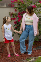 Palmr Style Womens Vacay Essentials Crop Tank Palm Tree Resort Wear Selfcare T1D