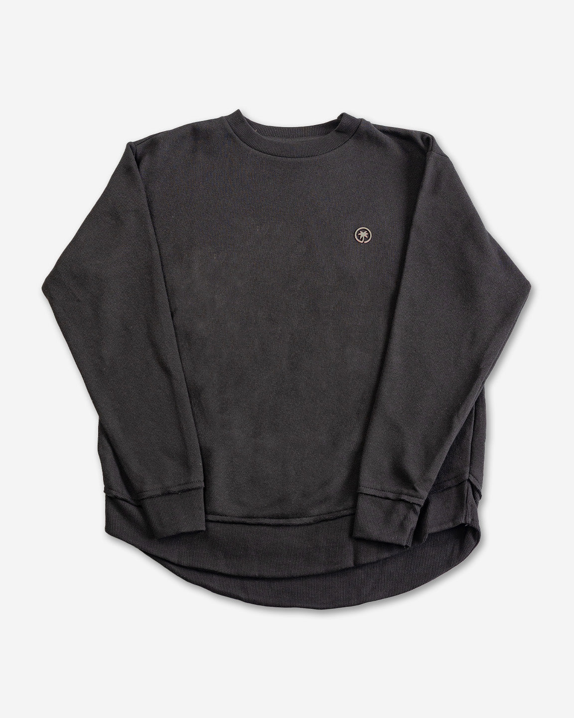 Palmr Style Womens Weekender Black Sweatshirt Palm Tree Resort Wear Self-Care T1D