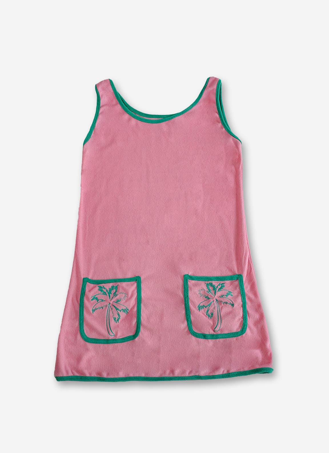 Palmr Style Womens pocketful palms pink Palm Tree coverup Resort Wear Selfcare T1D pump pocket