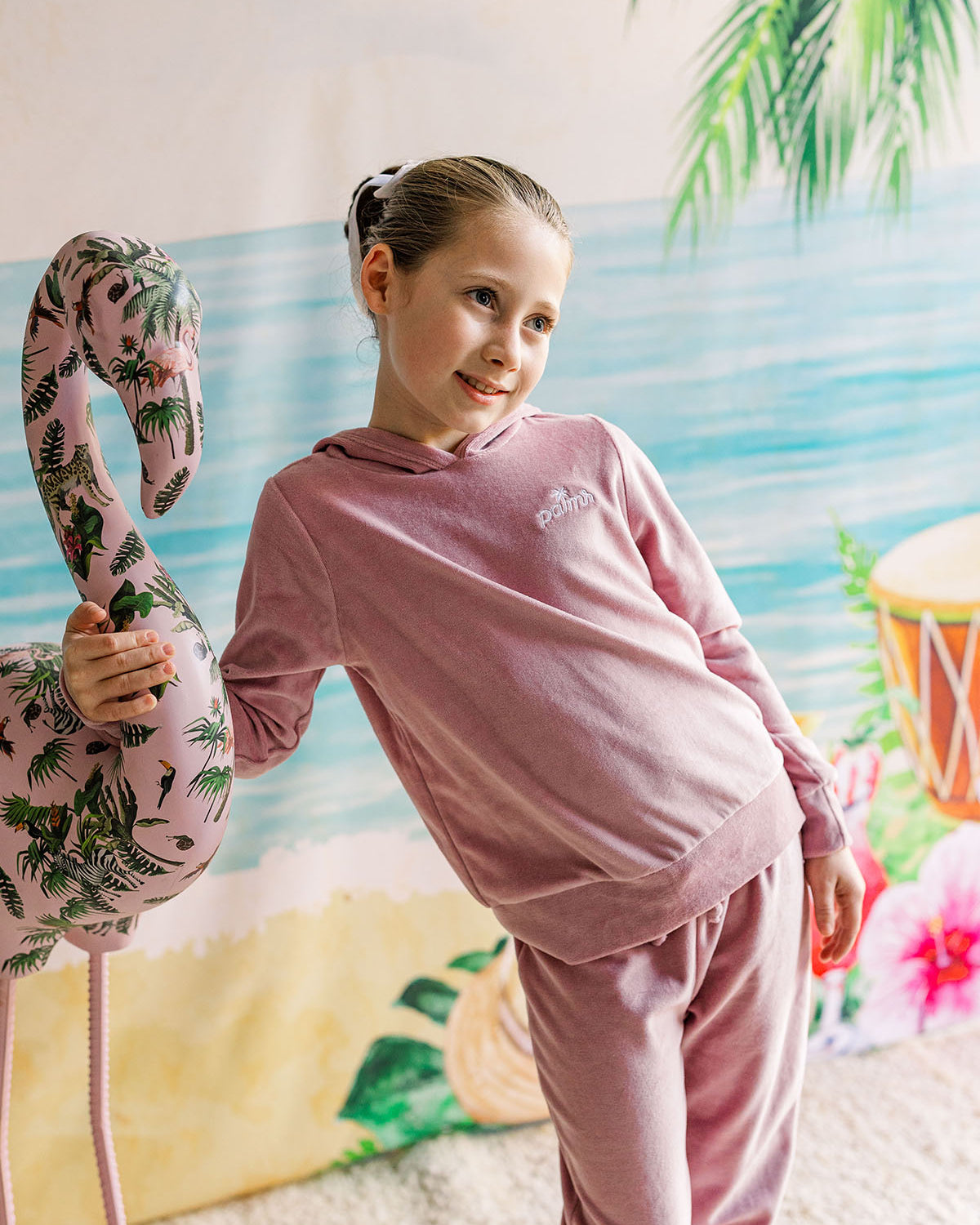 Palmr Style girls cotton candy cozy set Palm Tree Resort Wear Selfcare