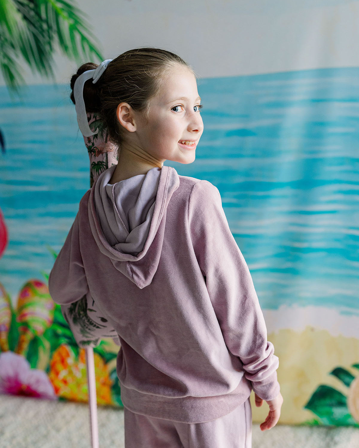 Palmr Style girls cotton candy cozy set Palm Tree Resort Wear Selfcare