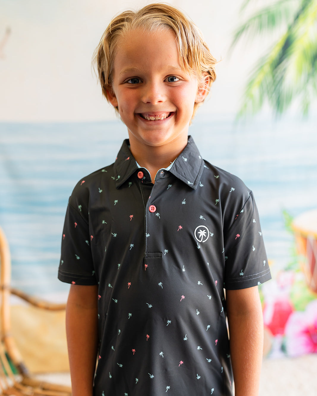 Palmr Style Kids Palm Icon Night Black Palm Tree Resort Wear Self-care T1D