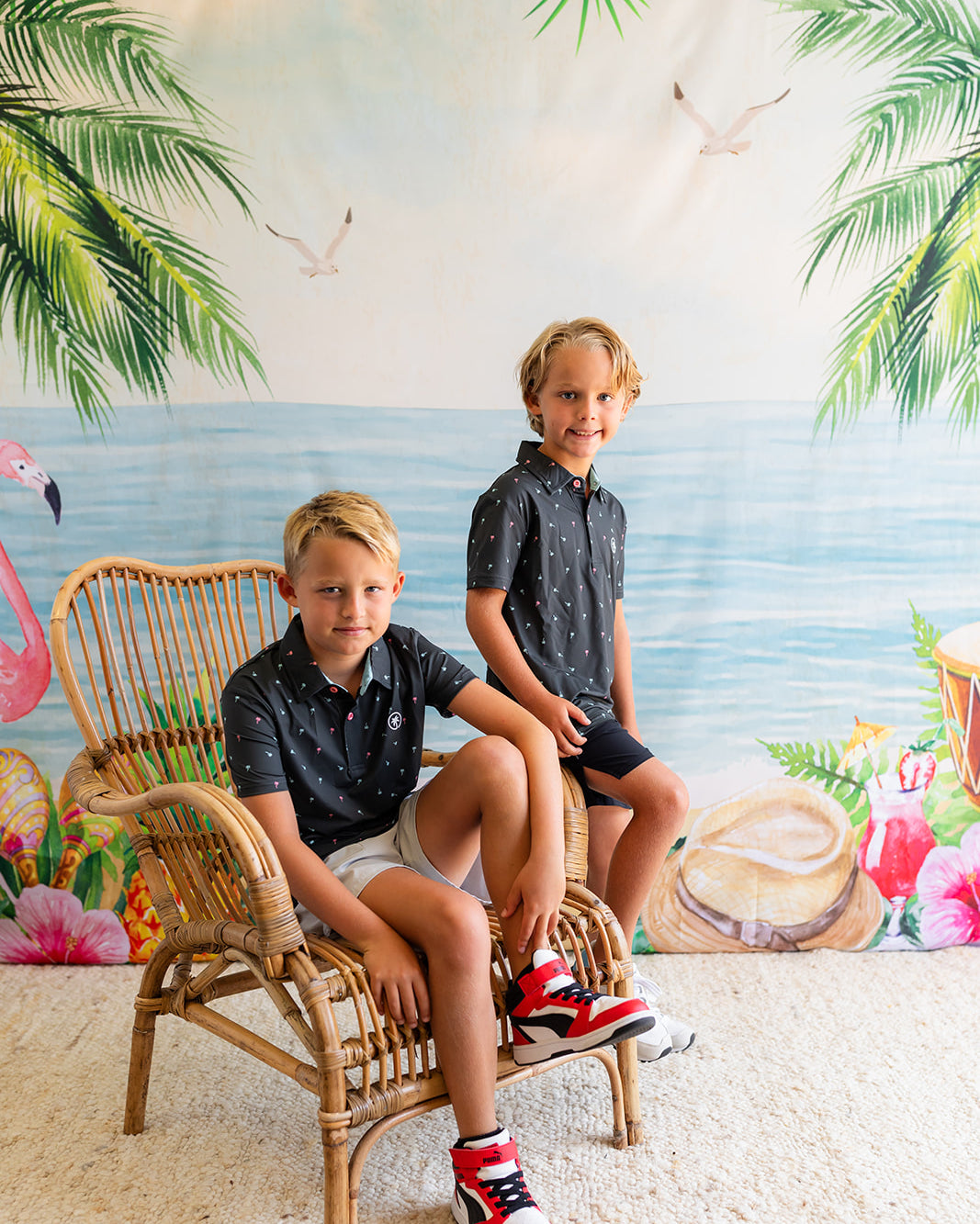 Palmr Style Kids Palm Icon Night Black Palm Tree Resort Wear Self-care T1D