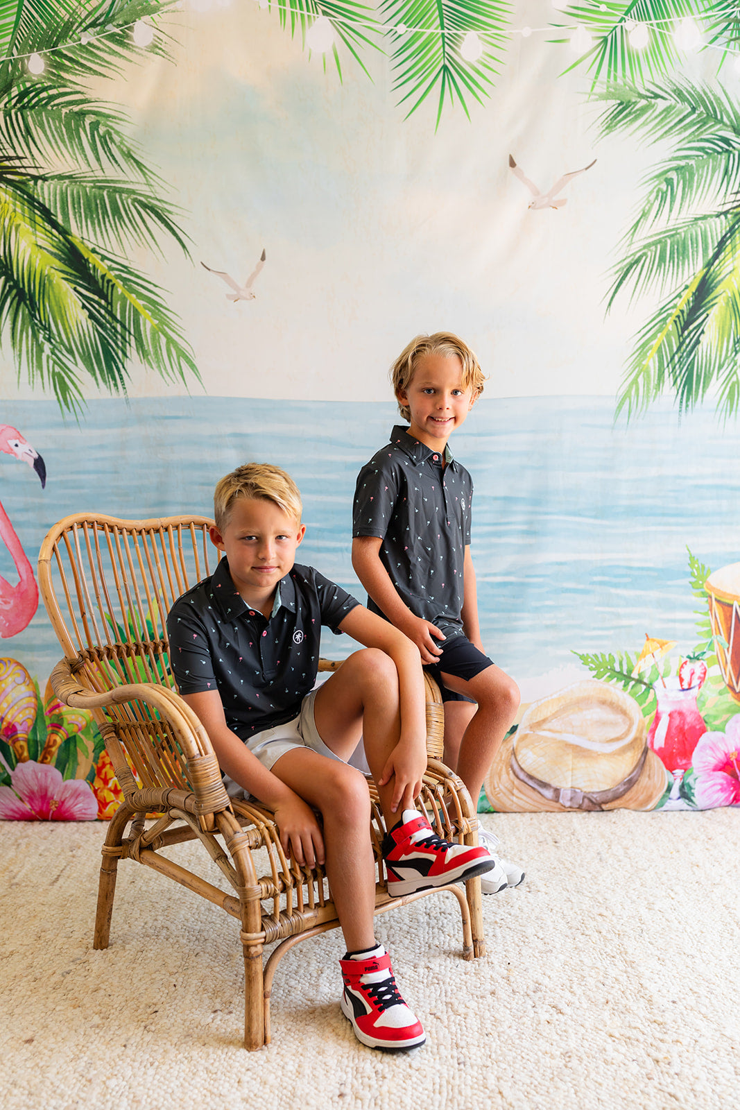 Palmr Style Kids Palm Icon Night Black Palm Tree Resort Wear Self-care T1D