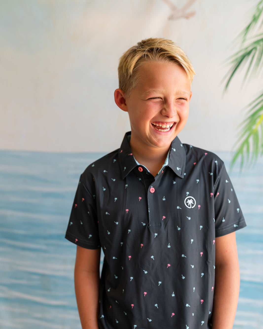 Palmr Style Kids Palm Icon Night Black Palm Tree Resort Wear Self-care T1D