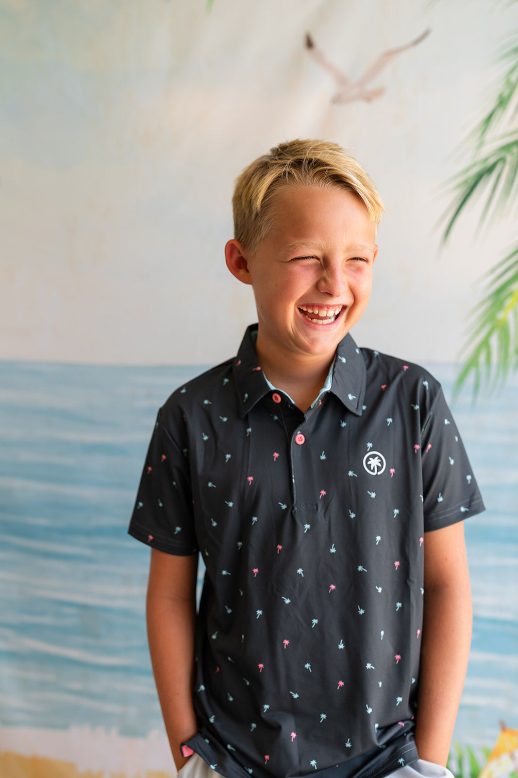Palmr Style Kids Palm Icon Night Black Palm Tree Resort Wear Self-care T1D