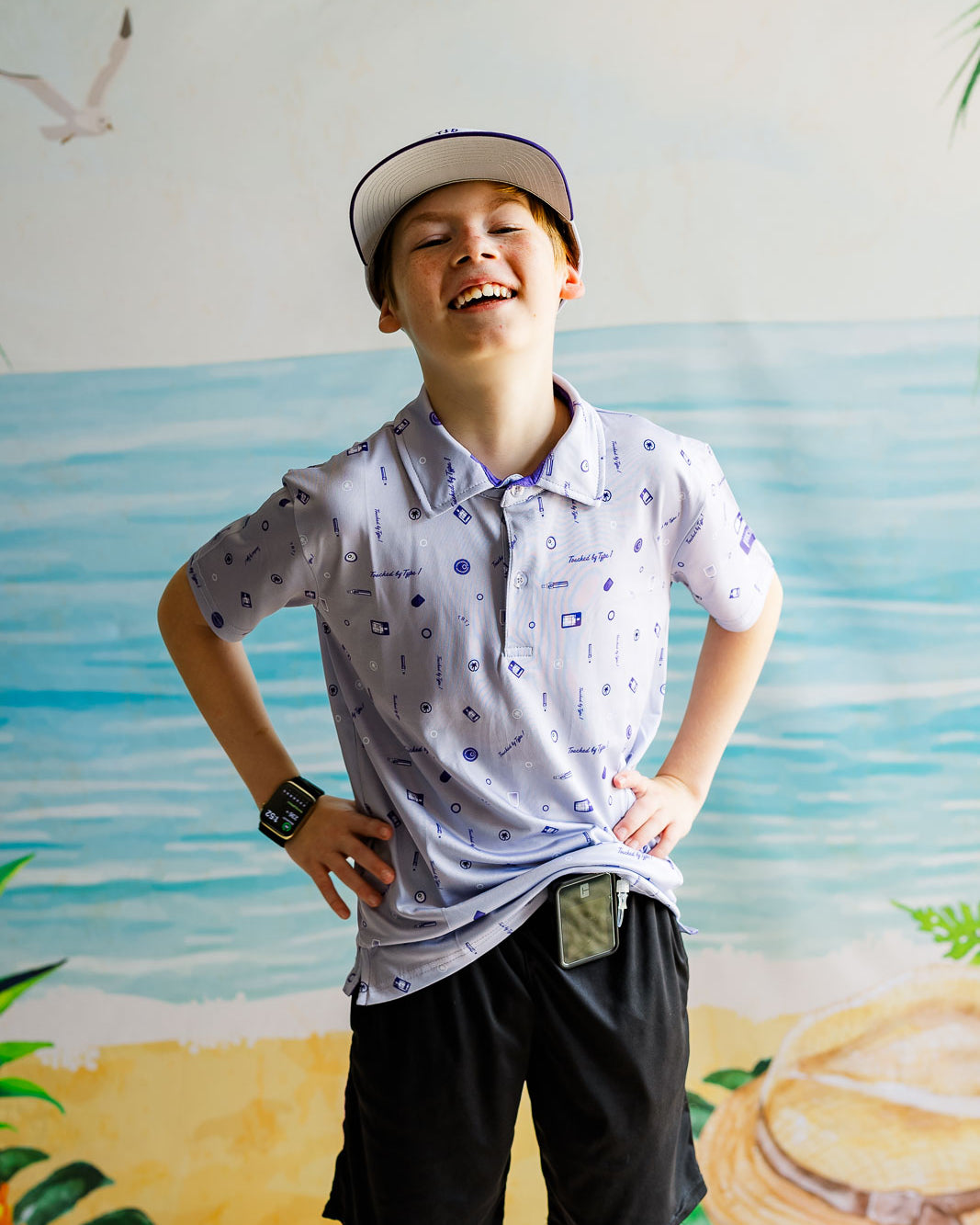 Palmr Style kids Touched By Type 1 T1 Vibe Polo T1D