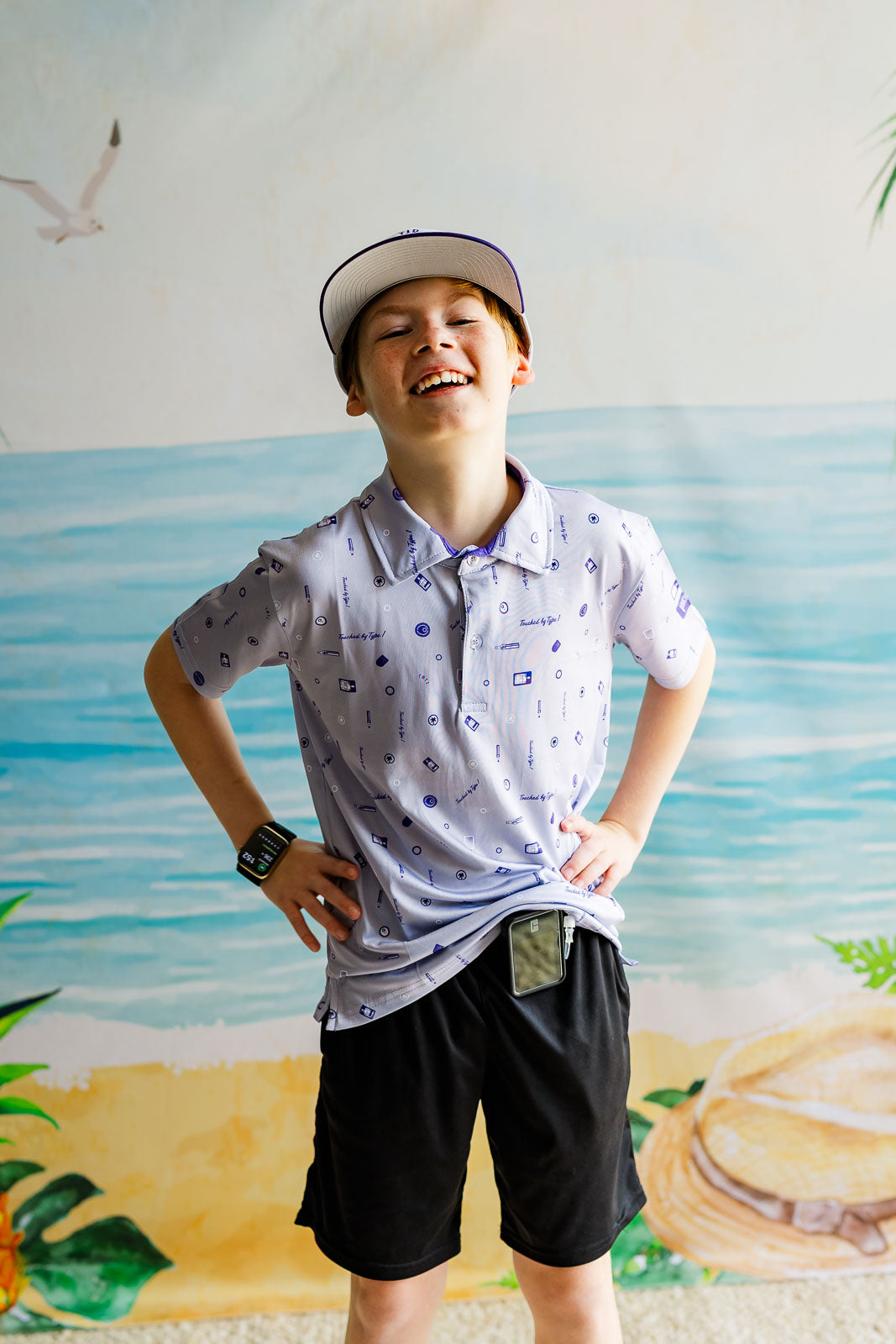 Palmr Style kids Touched By Type 1 T1 Vibe Polo T1D