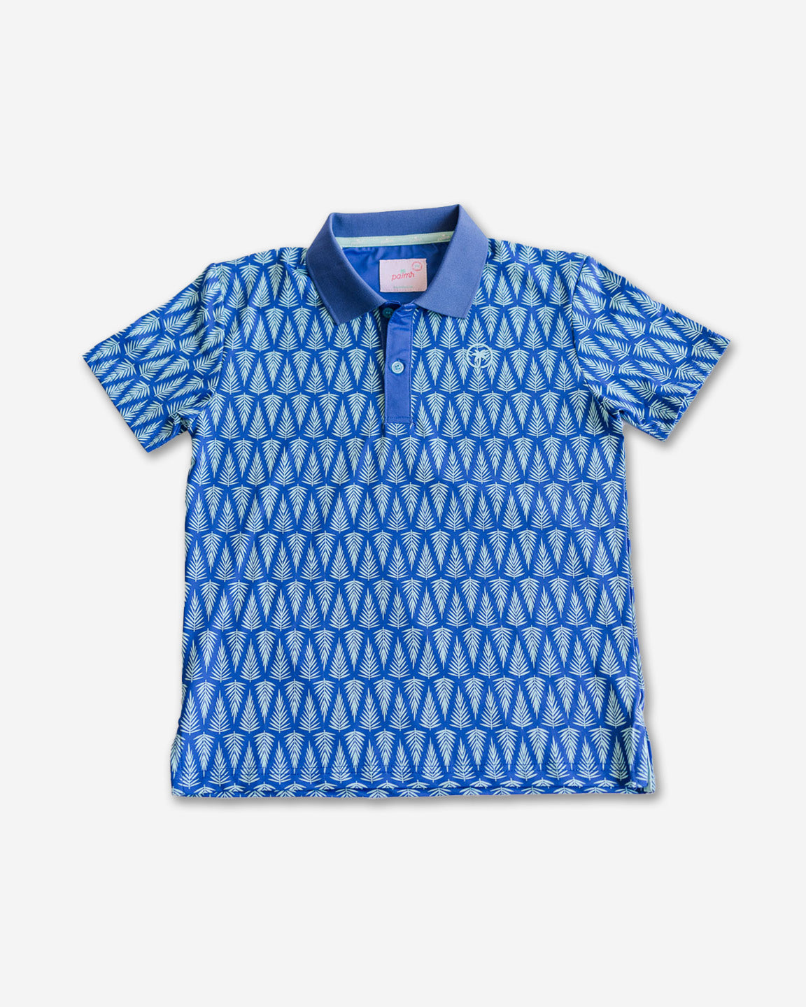 Palmr Style kids T1D Drive Polos Blue Palm Resort Wear Self-care T1D type1diabetes