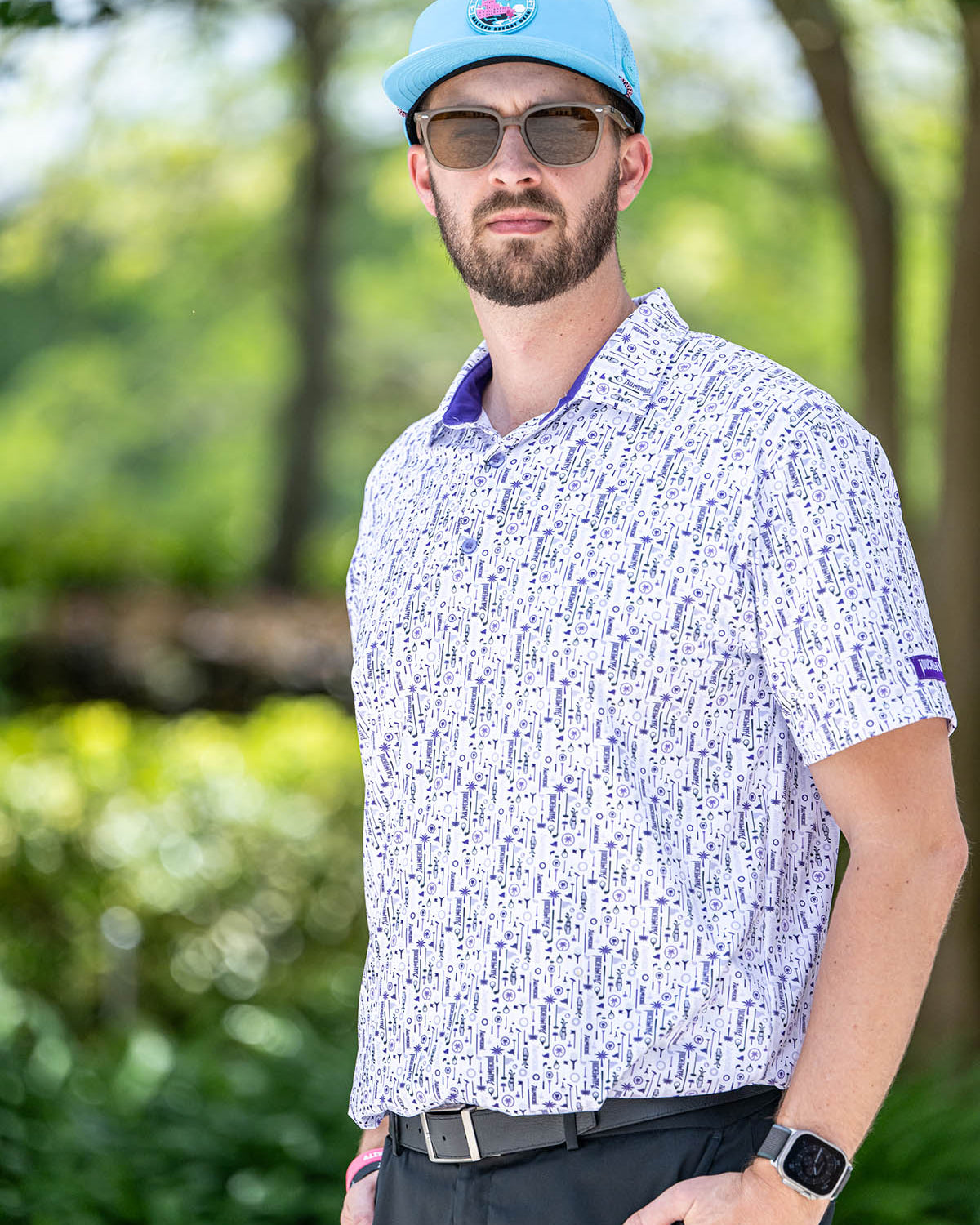 Palmr Style mens Touched By Type 1 Golf Polo T1D