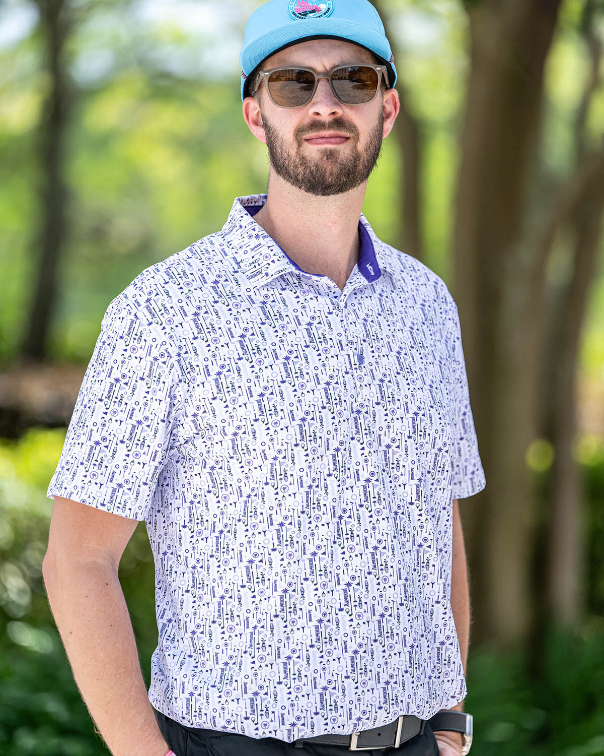 Palmr Style mens Touched By Type 1 Golf Polo T1D