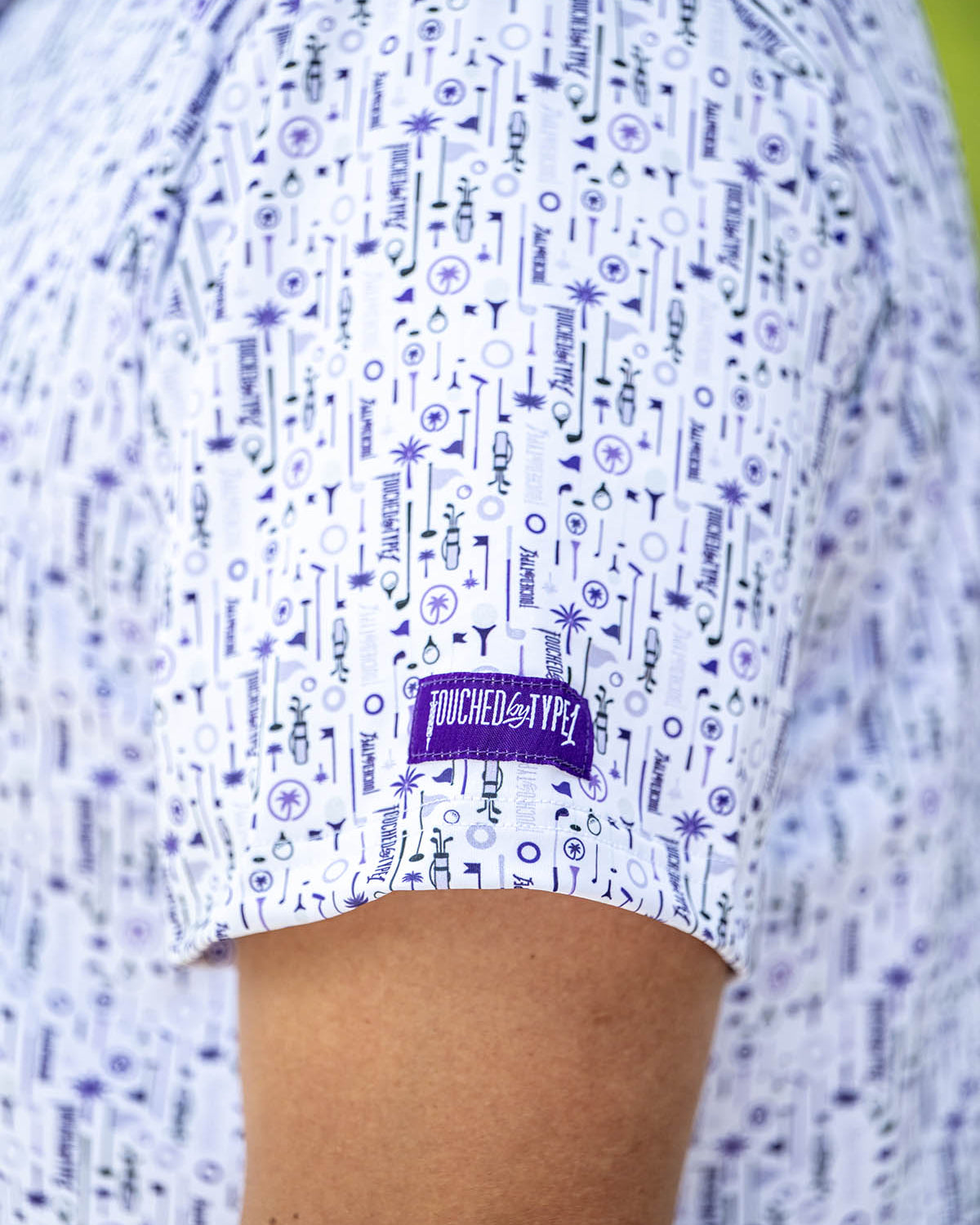 Palmr Style mens Touched By Type 1 Golf Polo T1D