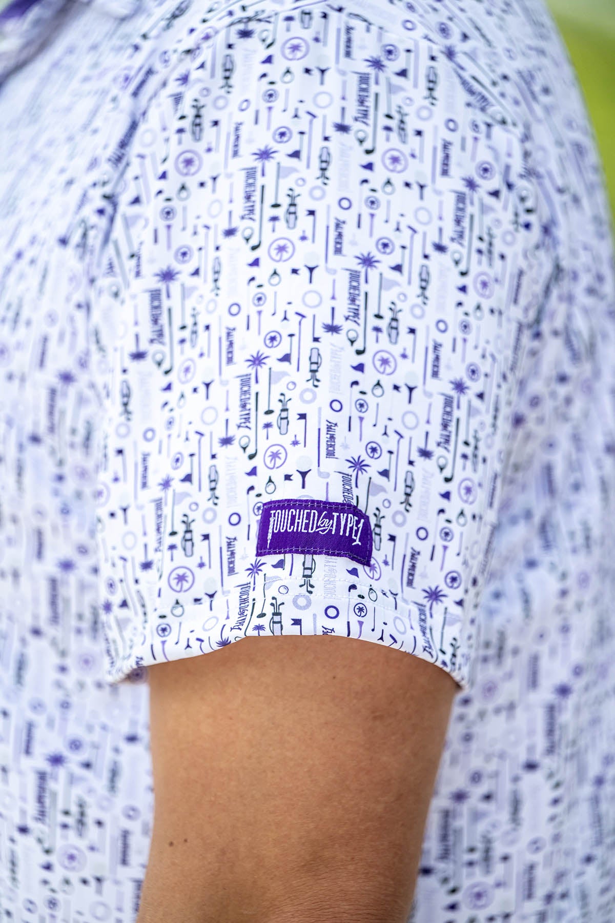 Palmr Style mens Touched By Type 1 Golf Polo T1D