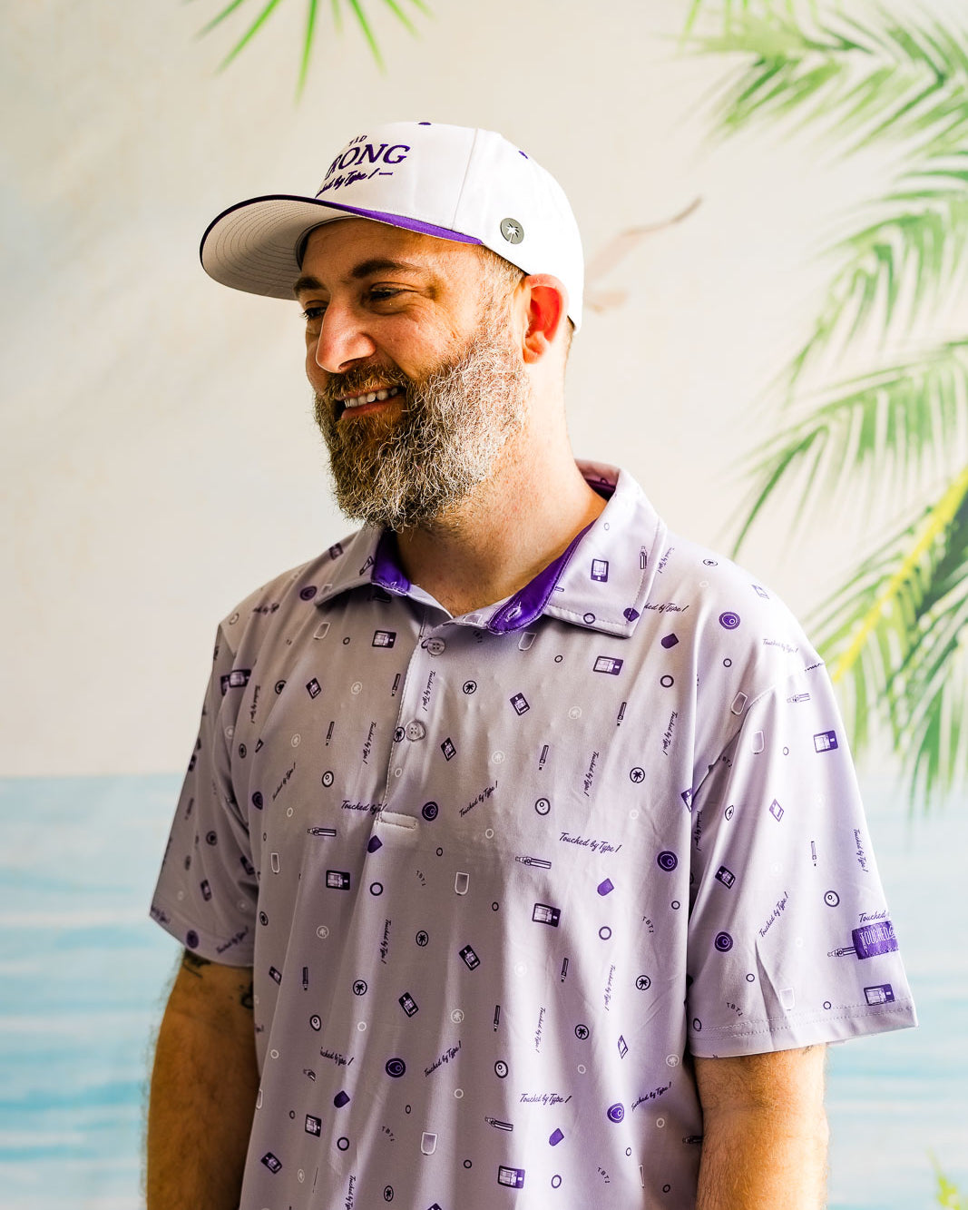 Palmr Style mens Touched By Type 1 Type One Vibe Polo T1D