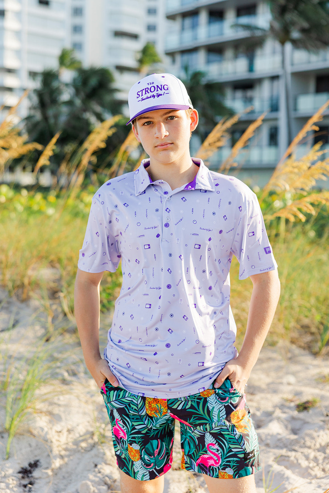 Palmr Style mens Touched By Type 1 Type One Vibe Polo T1D