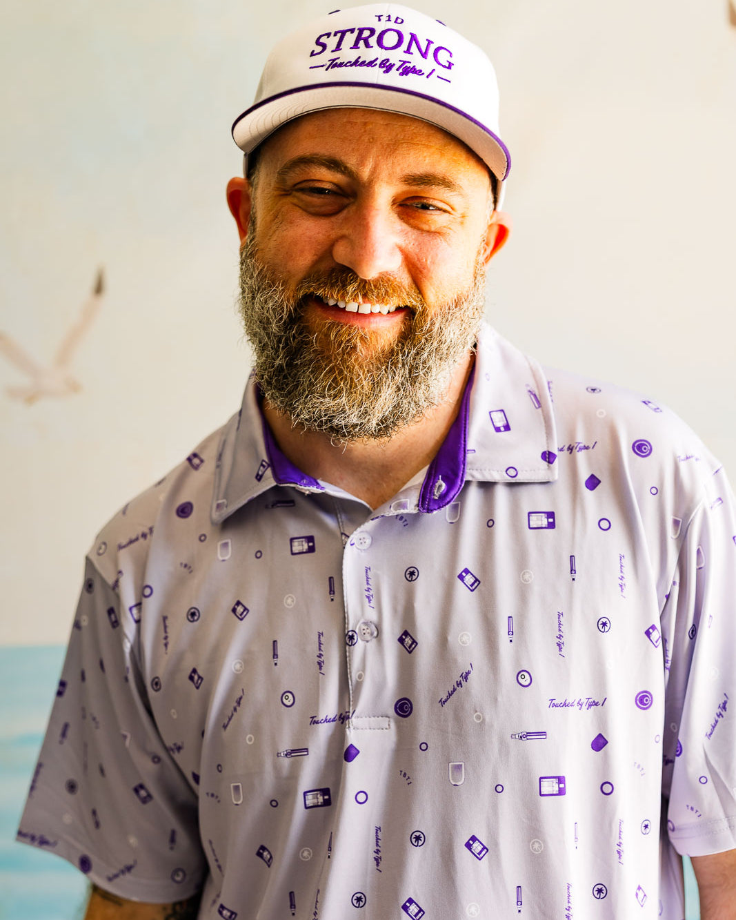 Palmr Style mens Touched By Type 1 Type One Vibe Polo T1D