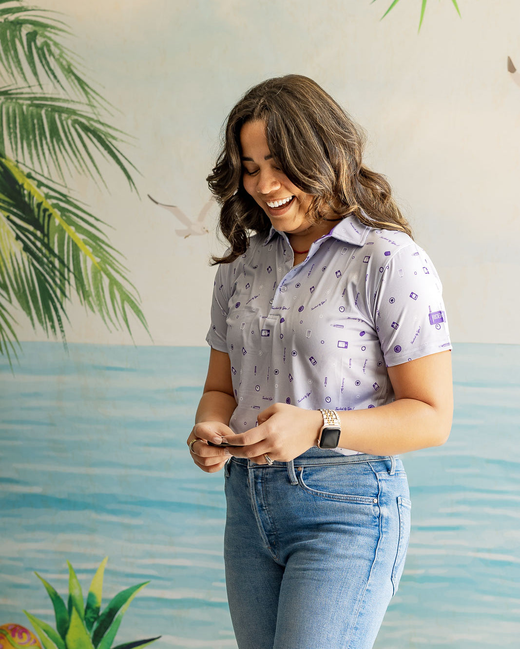 Palmr Style womens TouchedByType1 T1 Vibe Polo T1D