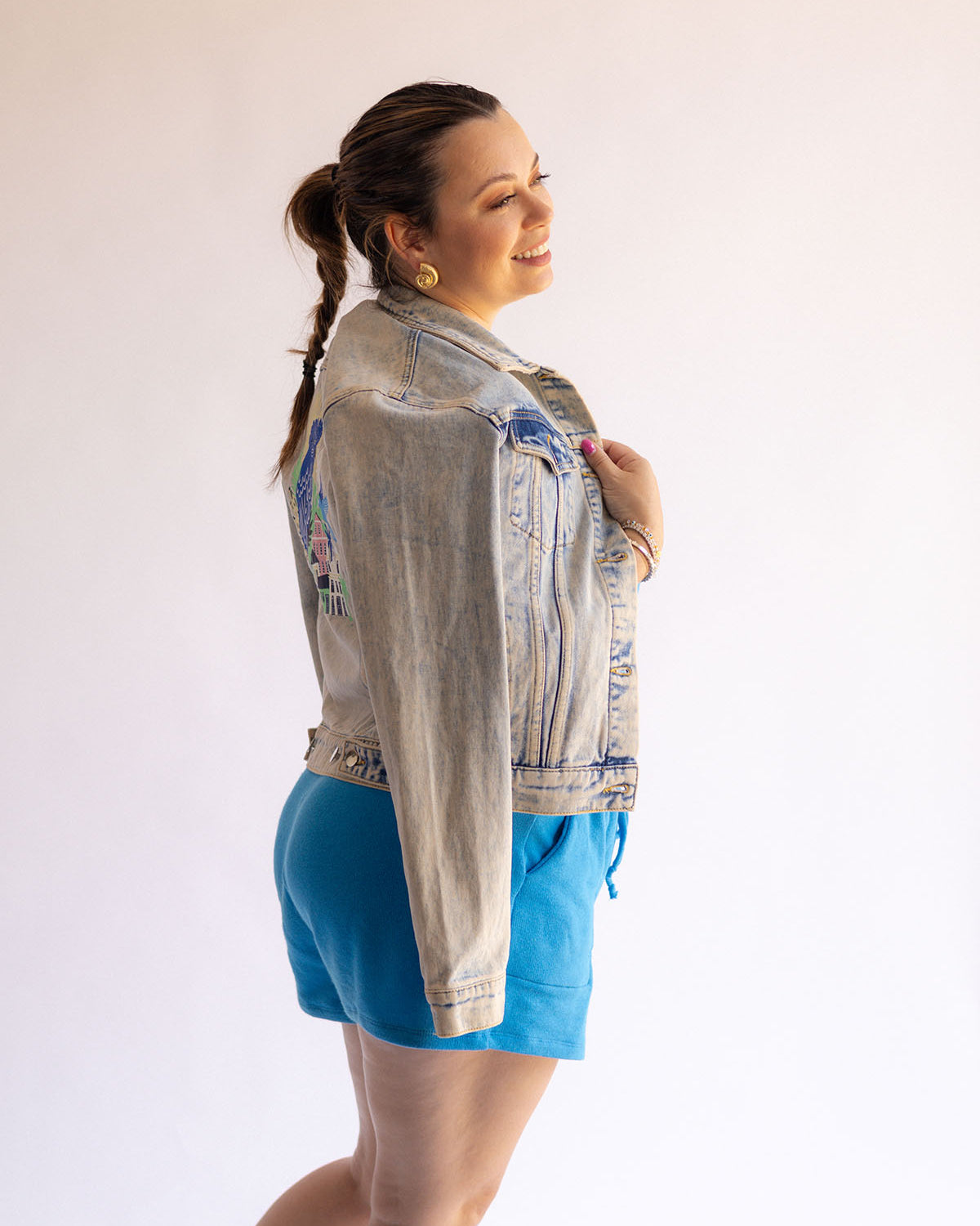 Palmr style womens tropical glow romper blue resort wear selfcare