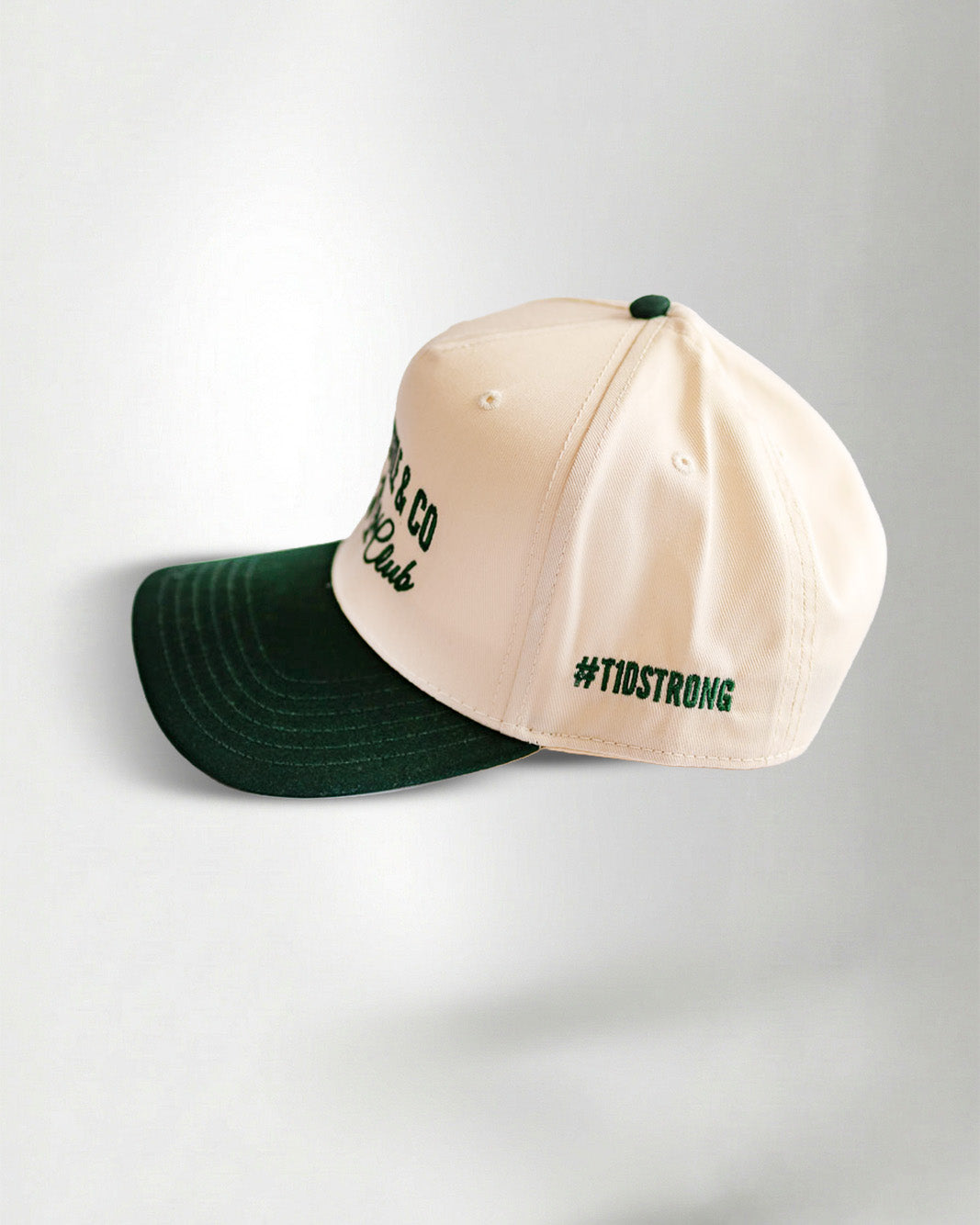 Palmr Style Social Club Hat Forest Green Natural Palm tree Resort Wear Selfcare T1D T1Dstrong