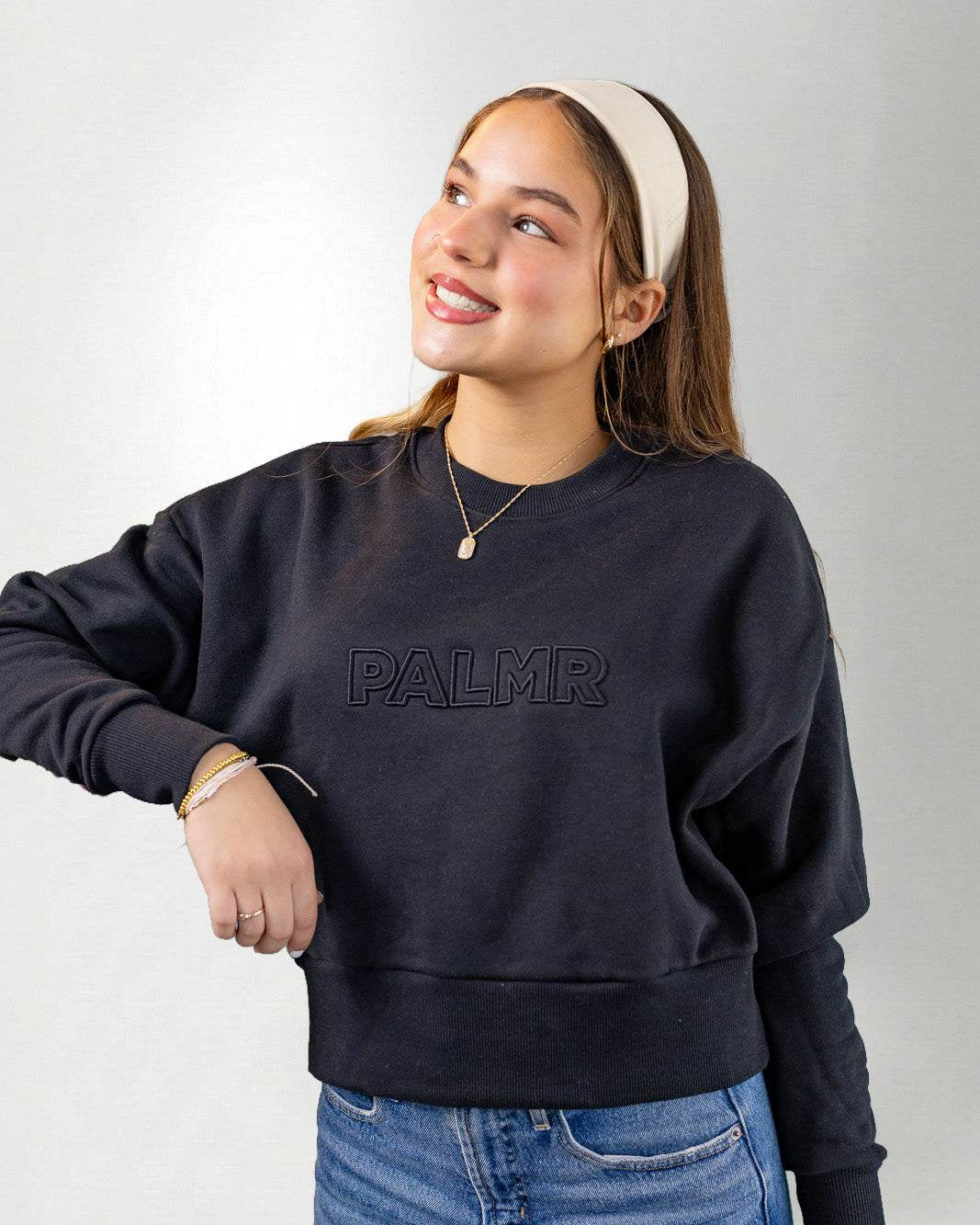 The Palmr Retreat Crew Sweatshirt - Black — view 5 | Palmr Style