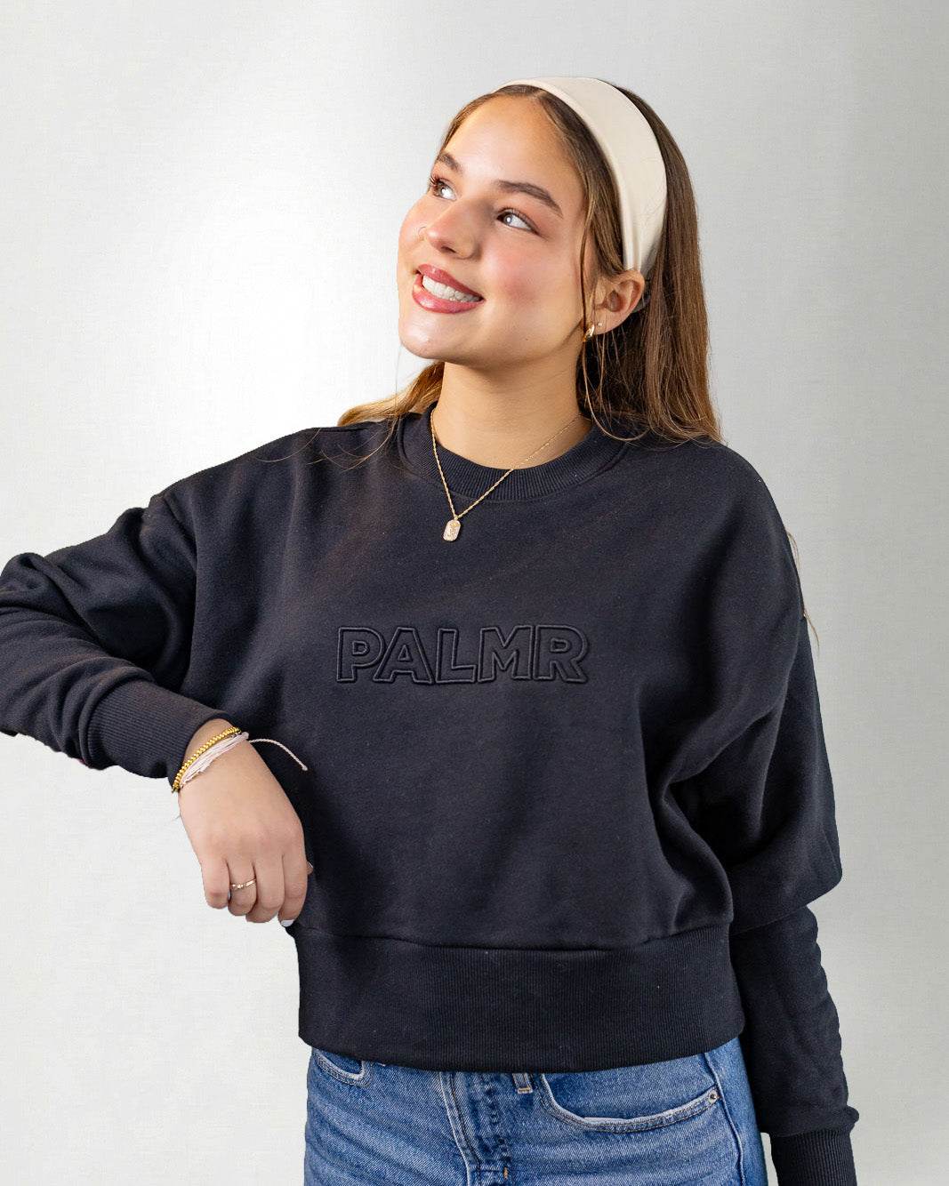 The Palmr Retreat Crew Sweatshirt - Black — view 5 | Palmr Style