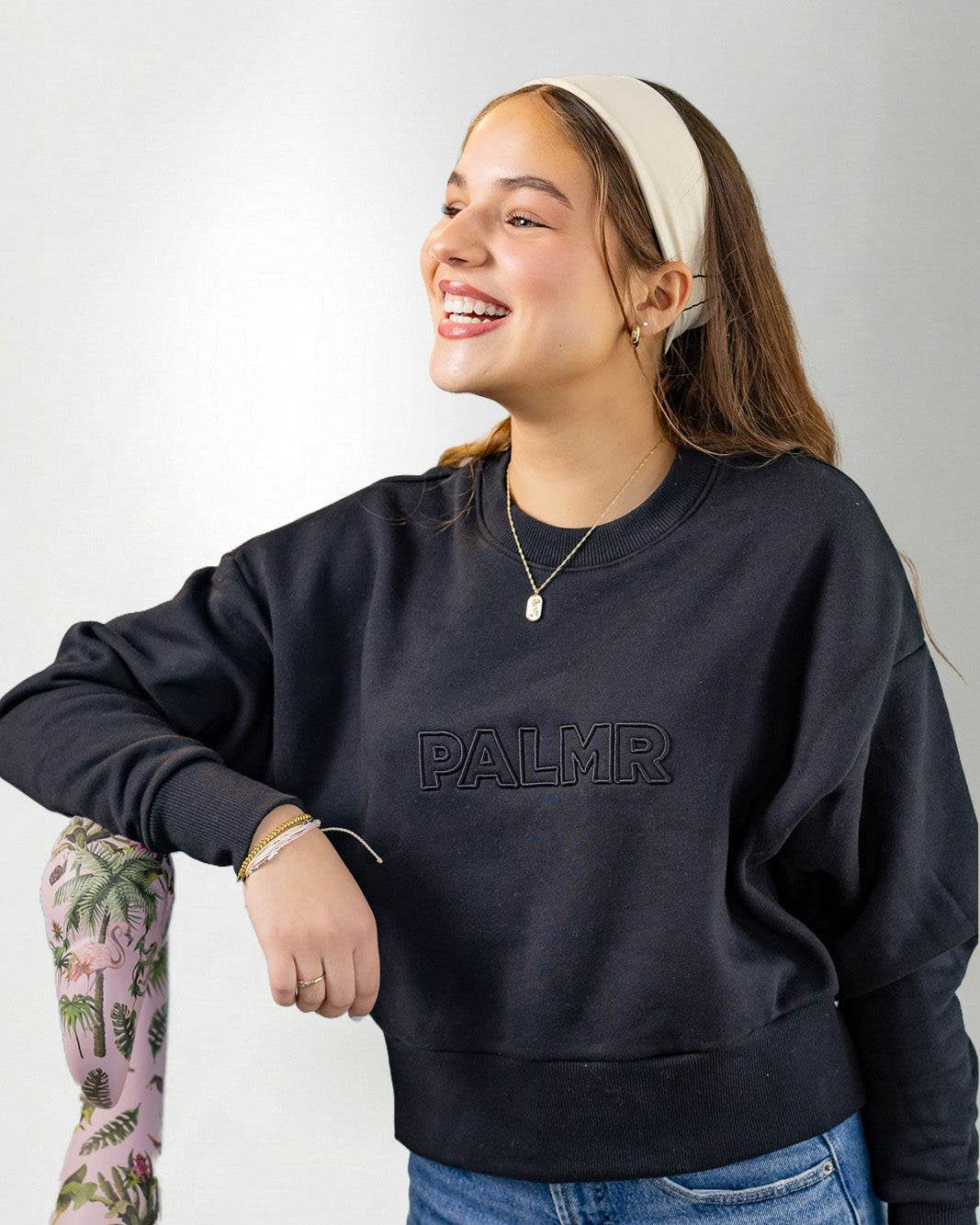 The Palmr Retreat Crew Sweatshirt - Black — view 4 | Palmr Style