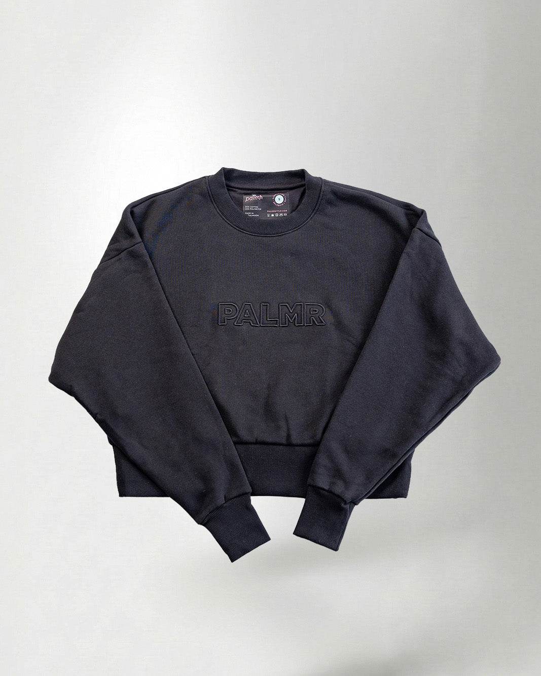 The Palmr Retreat Crew Sweatshirt - Black — view 2 | Palmr Style