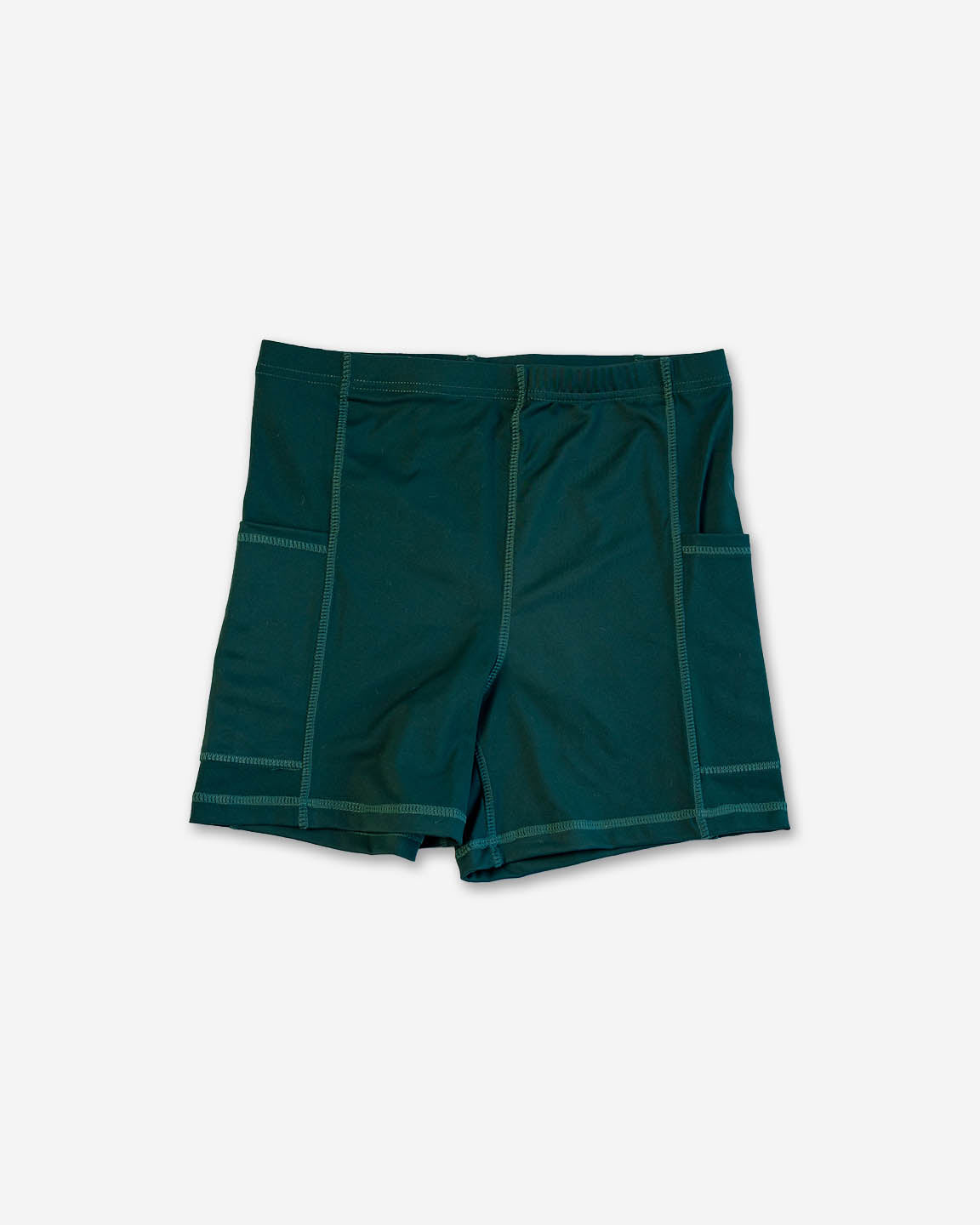 Green shorts on a white background