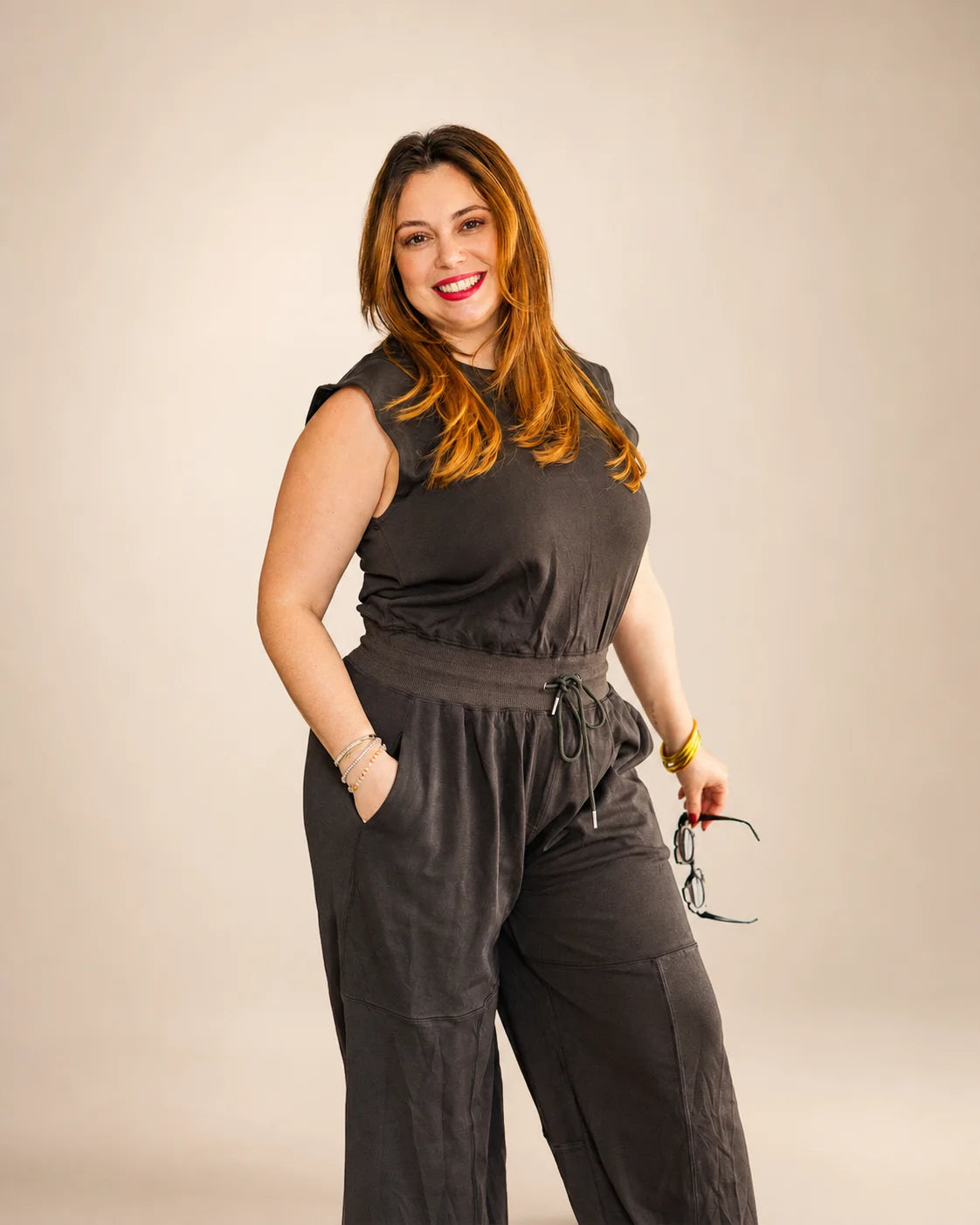 The Palm Play Jumpsuit - Charcoal — view 4 | Palmr Style