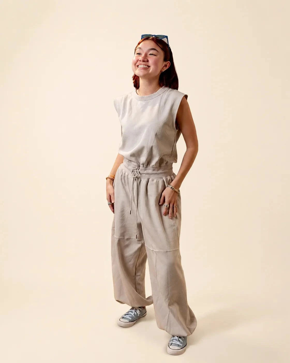 The Palm Play Jumpsuit - Cream — view 3 | Palmr Style