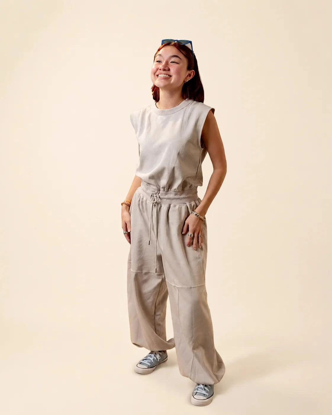 The Palm Play Jumpsuit - Cream — view 3 | Palmr Style
